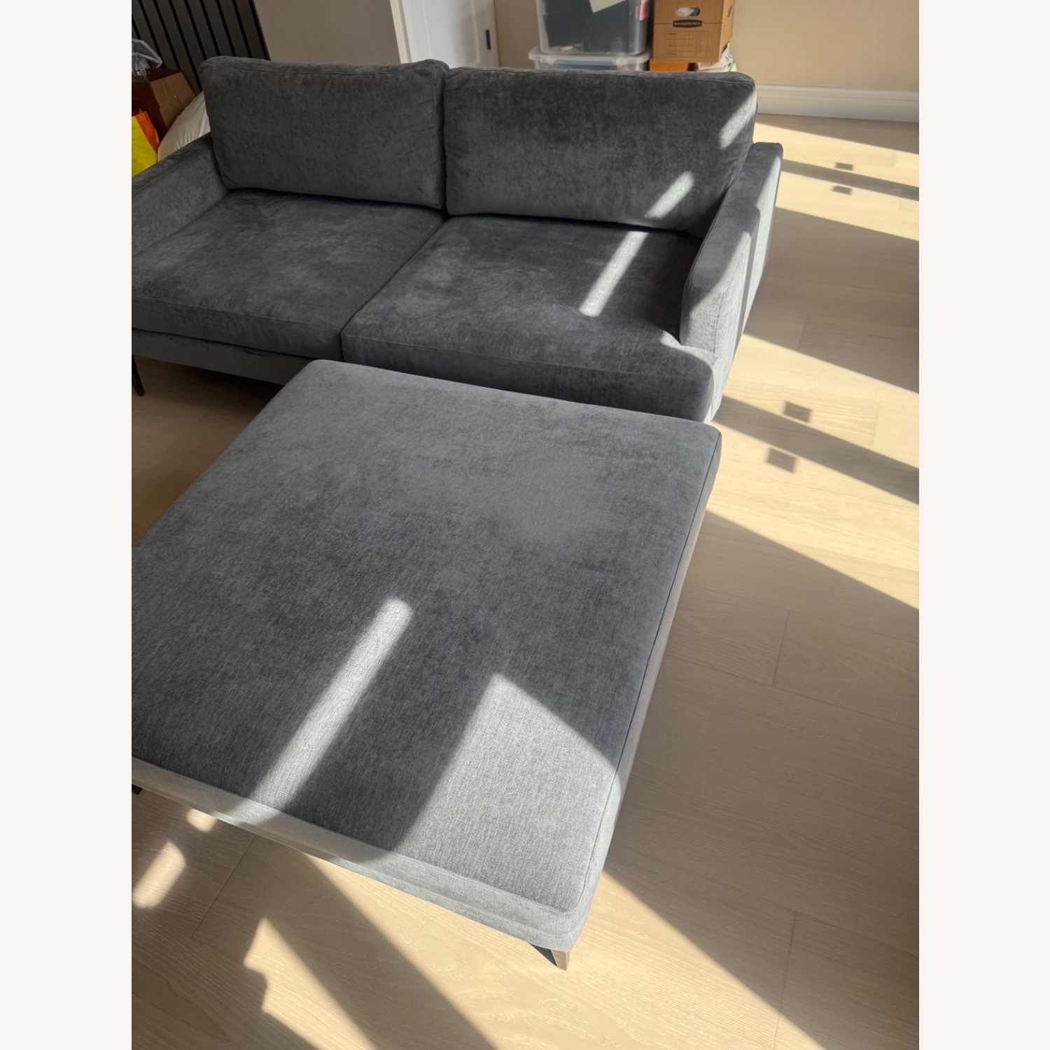 West Elm Andes Sofa & Ottoman - image-1