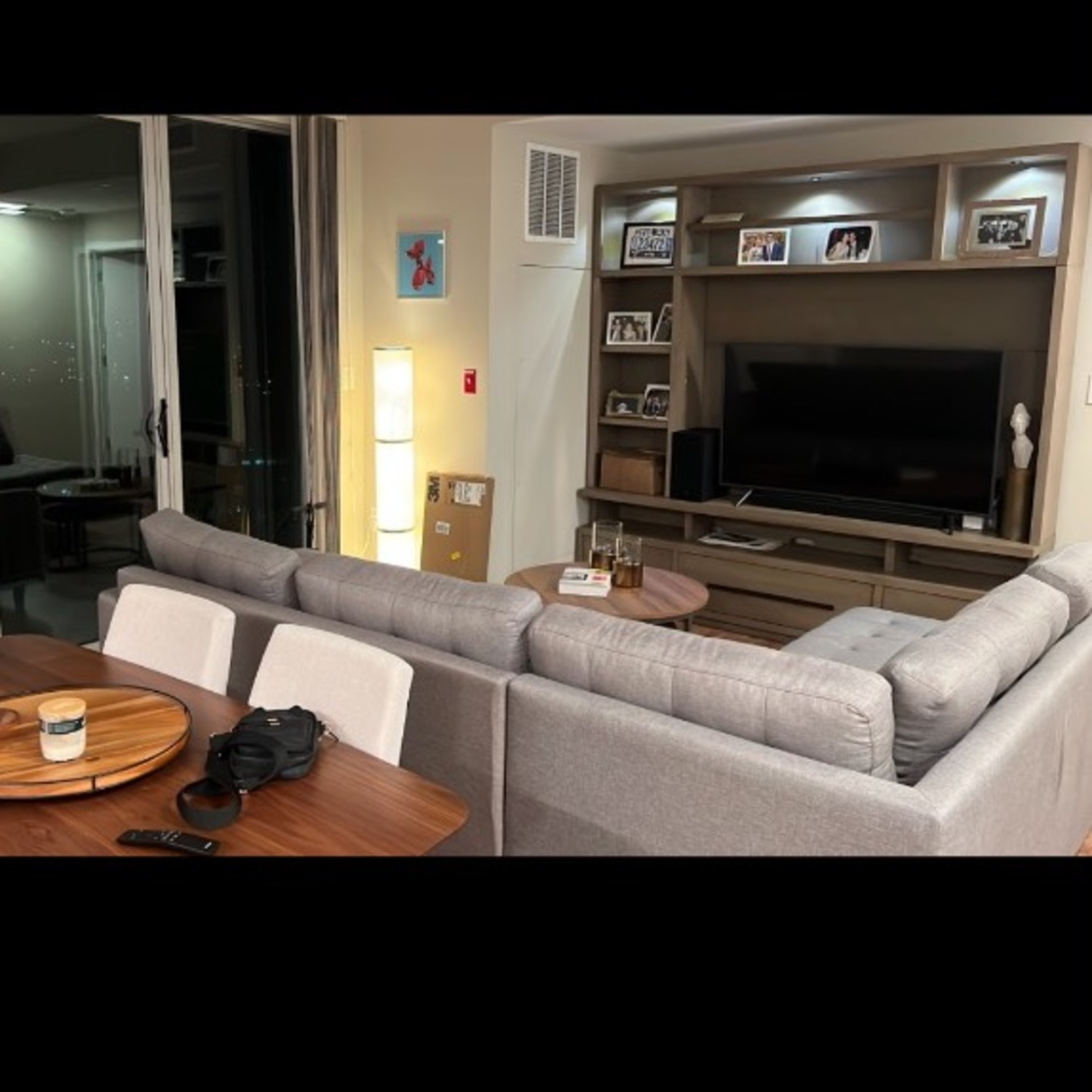 Pure Modern Soft Moonstone 84" TV Console - image-3