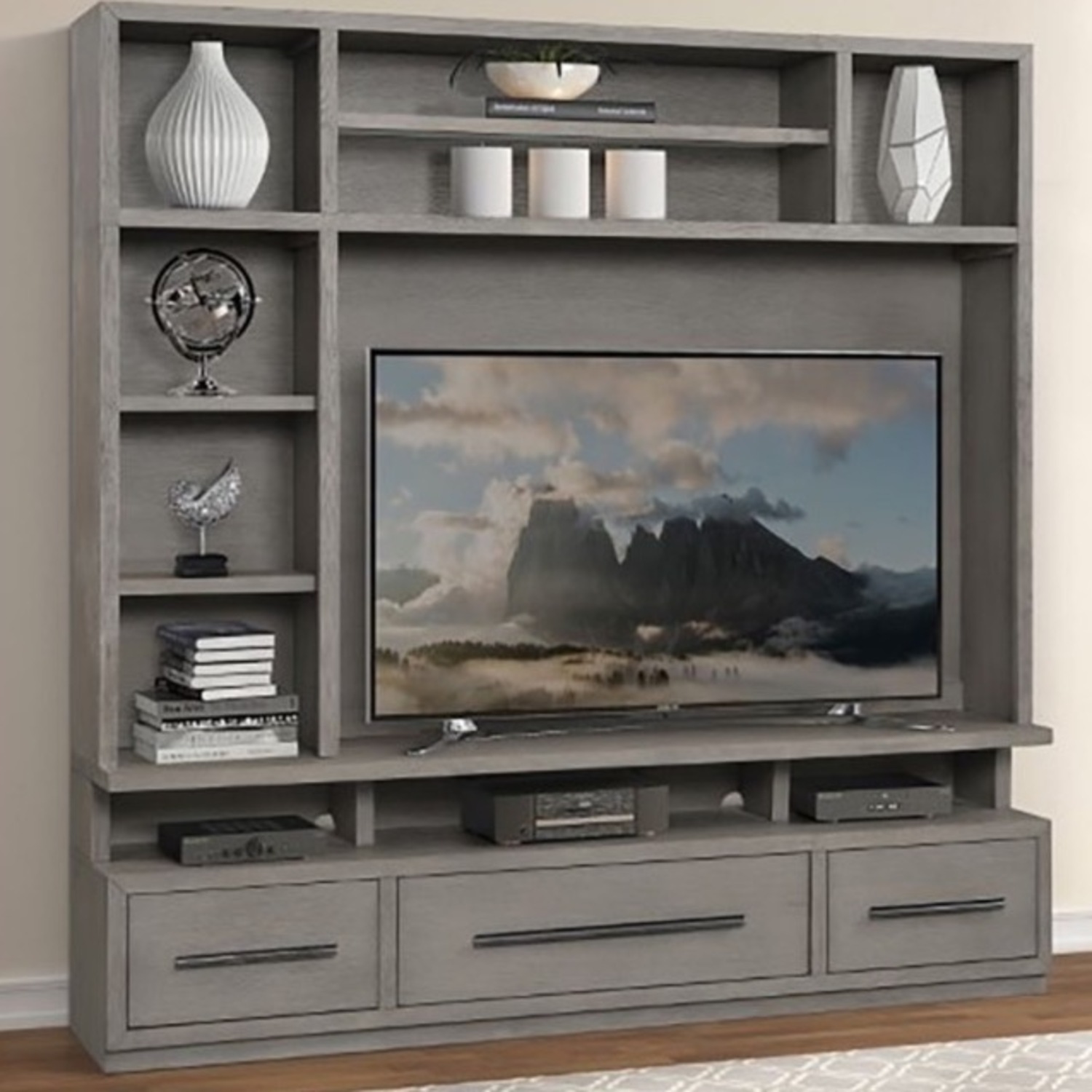 Pure Modern Soft Moonstone 84" TV Console - image-2