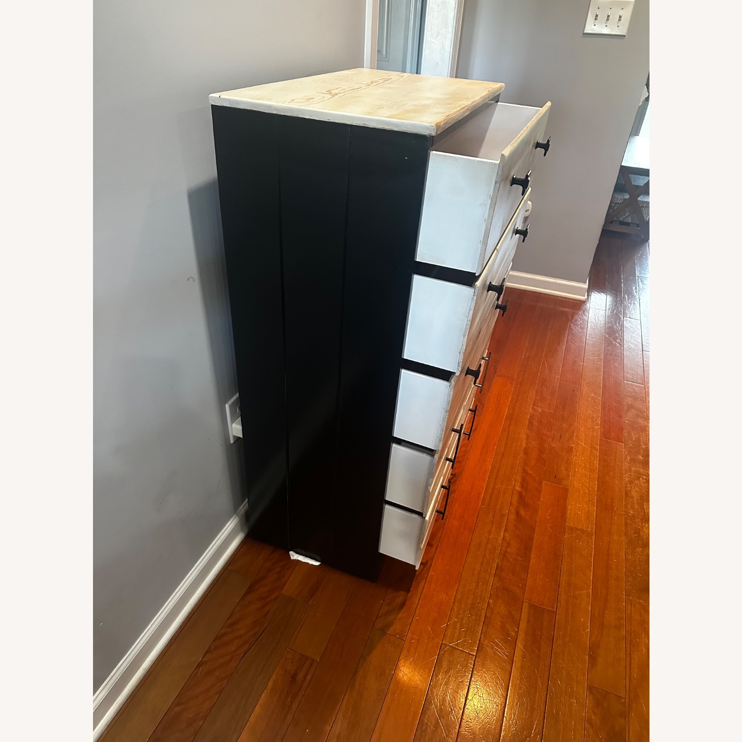 Modern Two-Tone Black & Natural Wood Finish - image-6