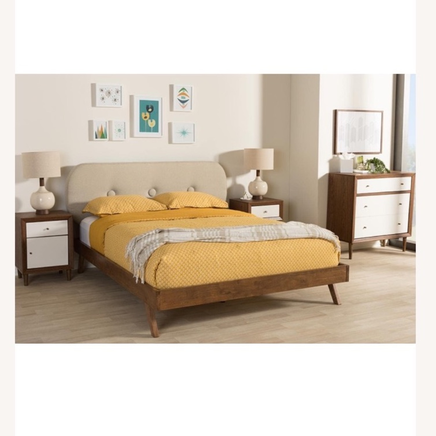 Mid-Century Modern Bed Frame - image-2
