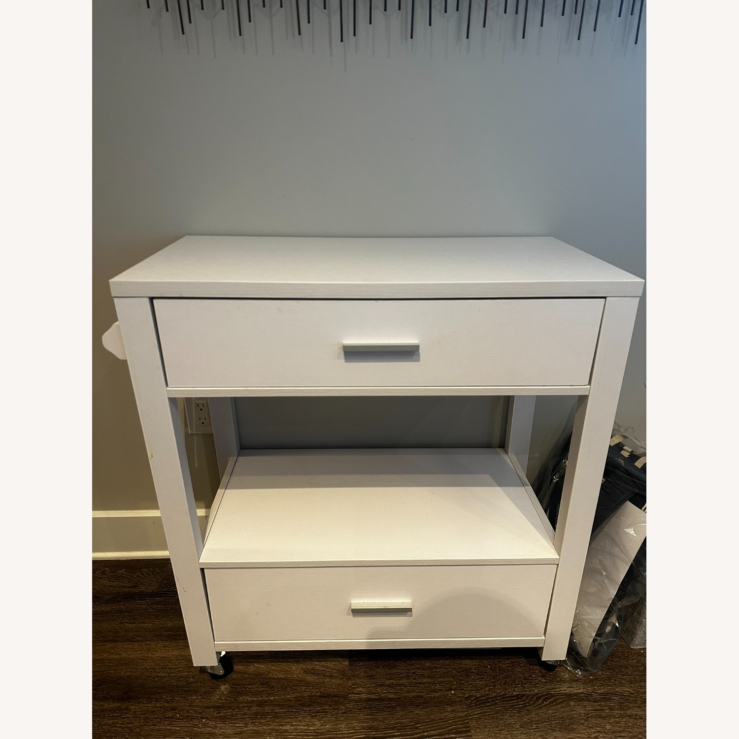 Furniture of America White Kitchen Cart - image-1