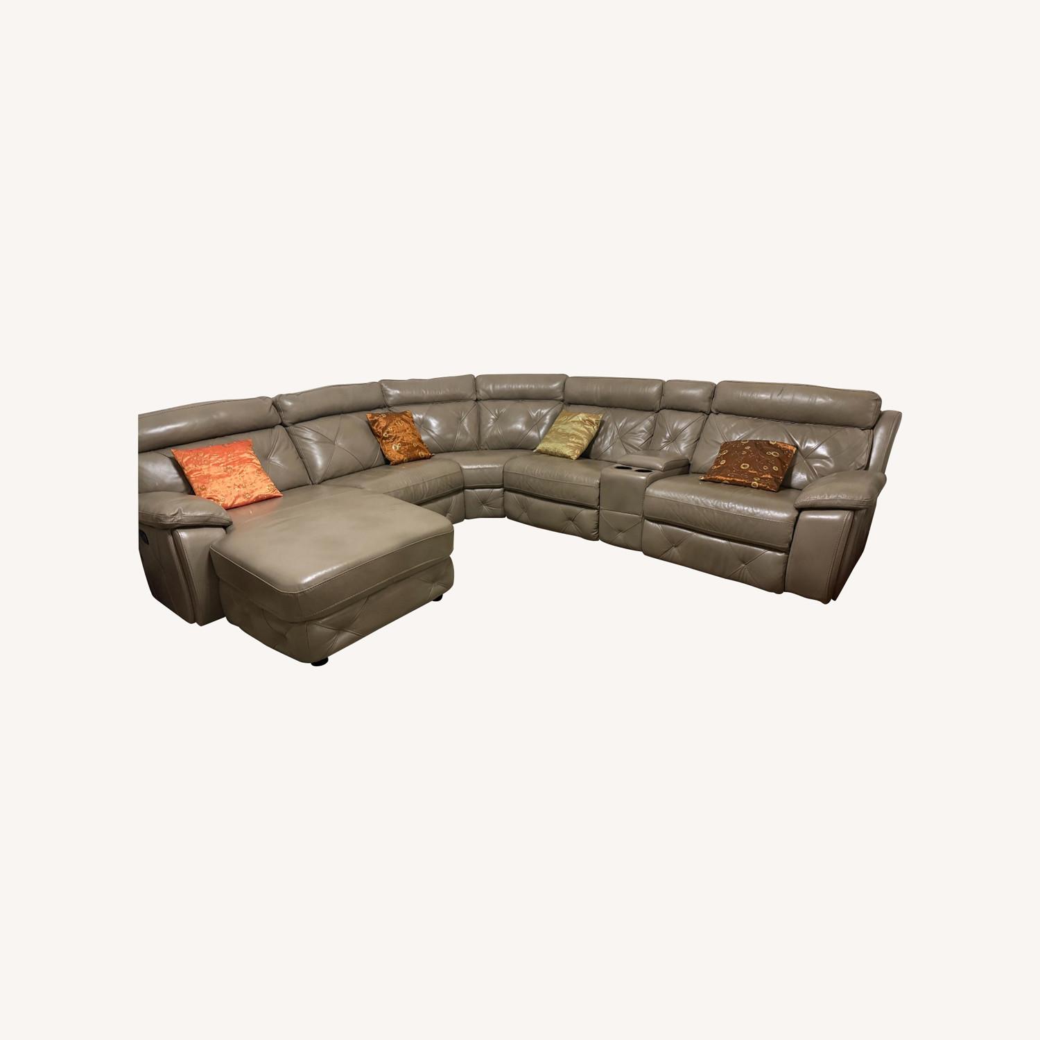 Rooms To Go Leather Sofa - image-0