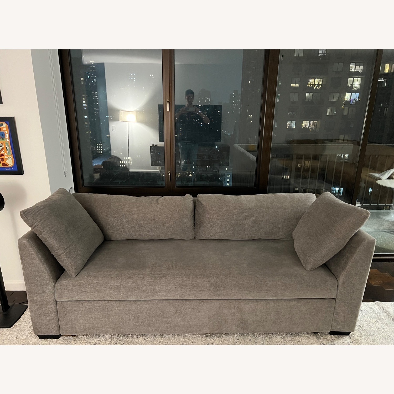 Thomasville Marion Fabric Convertible Sofa Gray - image-1