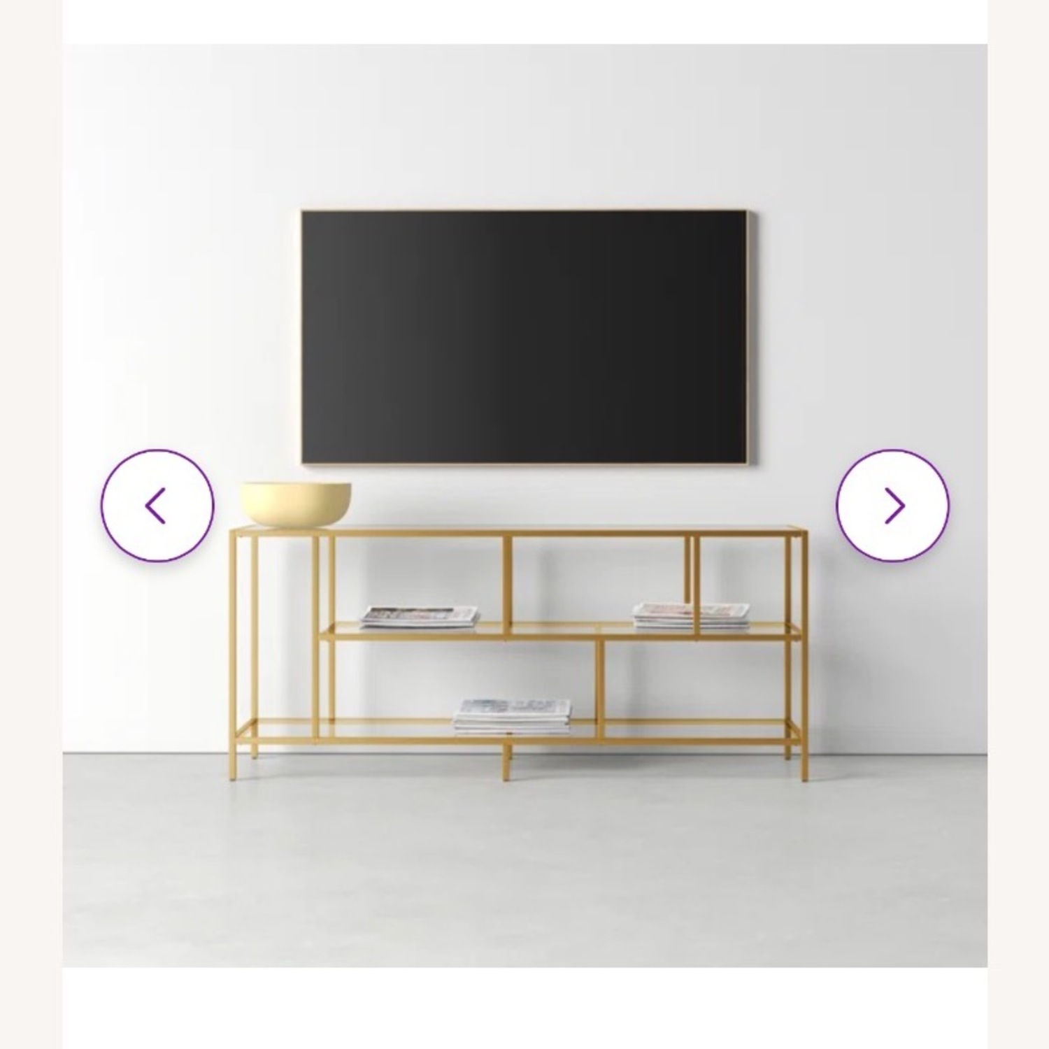 AllModern Wylan Brass TV Stand - image-3