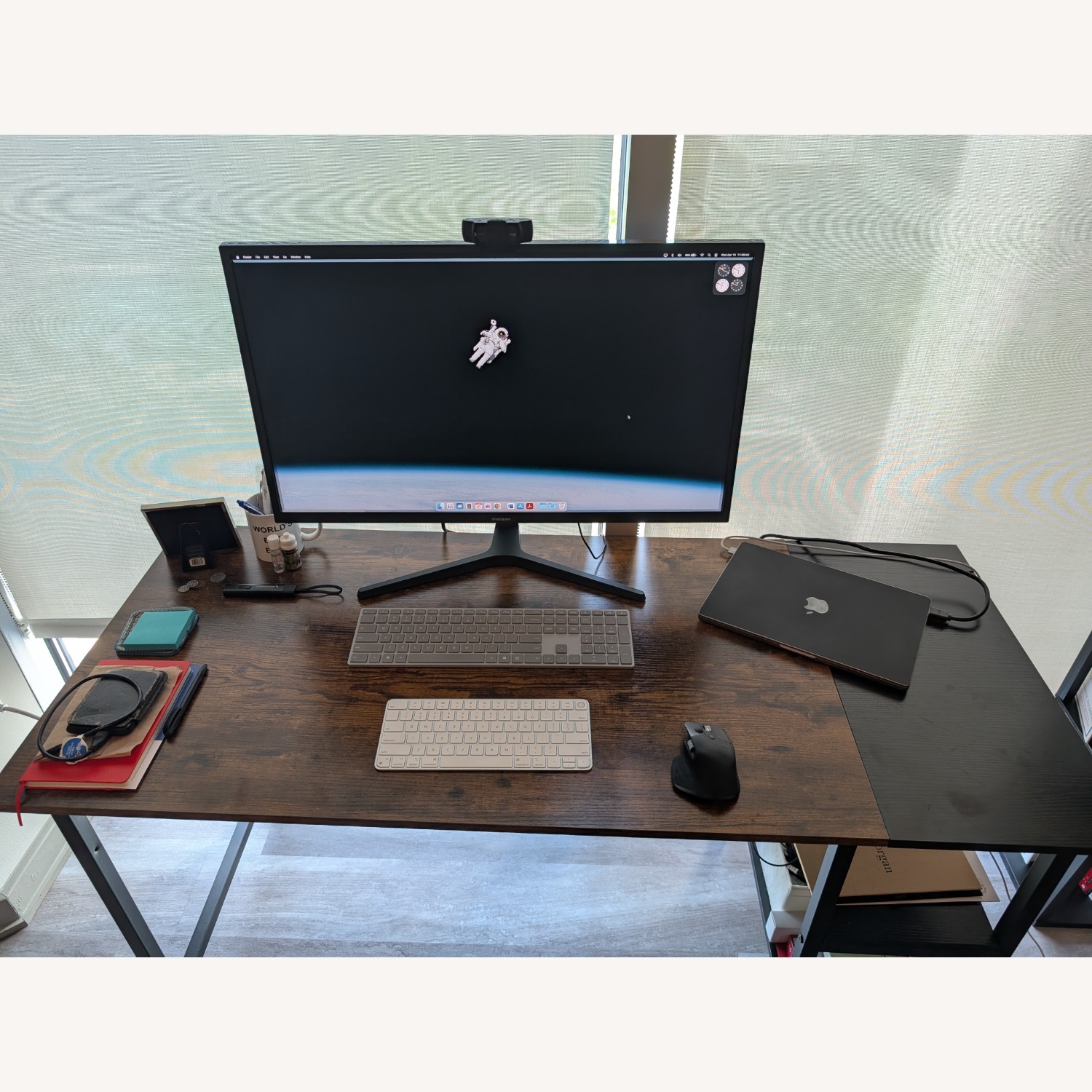 Computer Desk Table with Shelves - image-2