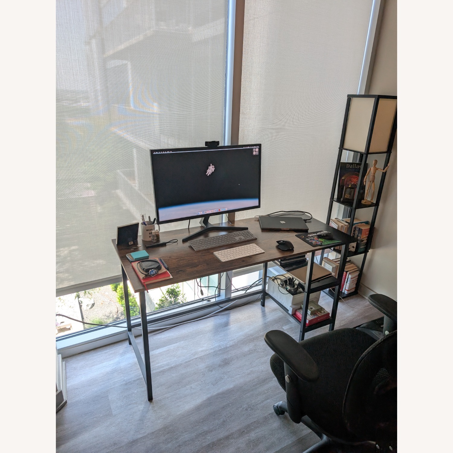 Computer Desk Table with Shelves - image-1