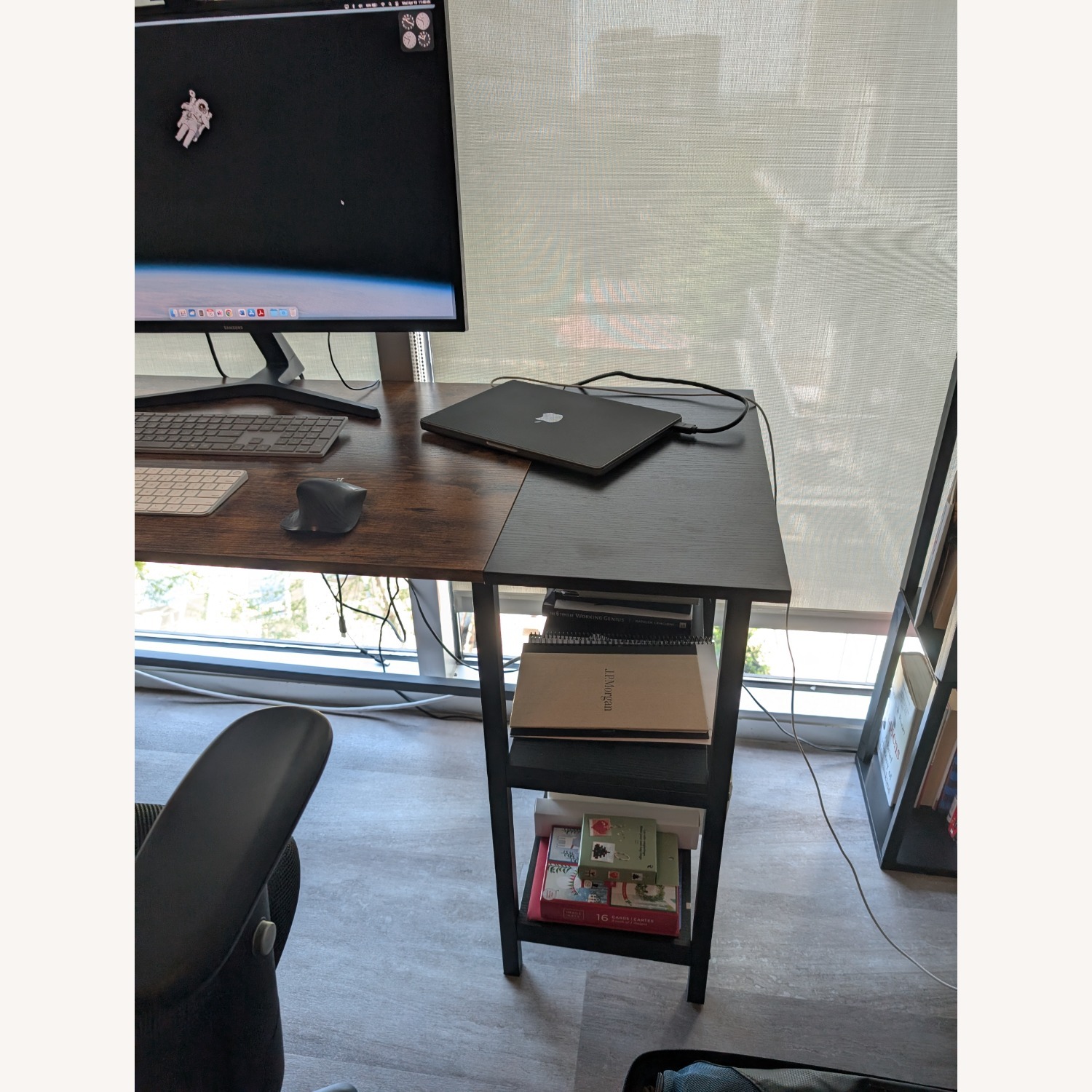 Computer Desk Table with Shelves - image-4