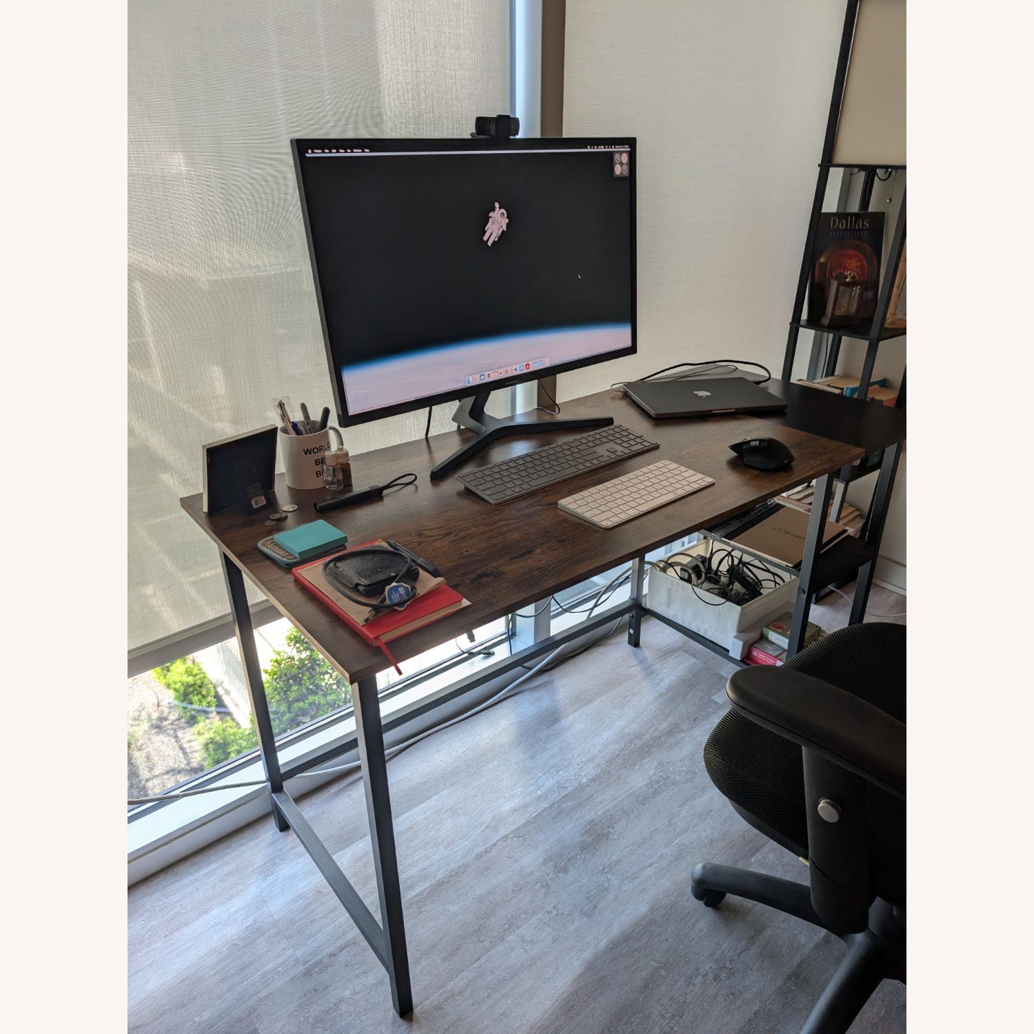 Computer Desk Table with Shelves - image-3