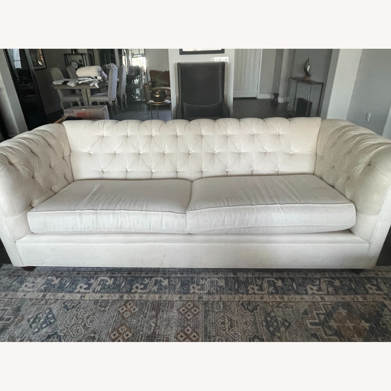 Pottery Barn Chesterfield Roll Arm Sofa - image-1