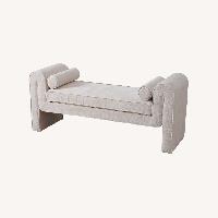Northbrook Cream Chenille Bench