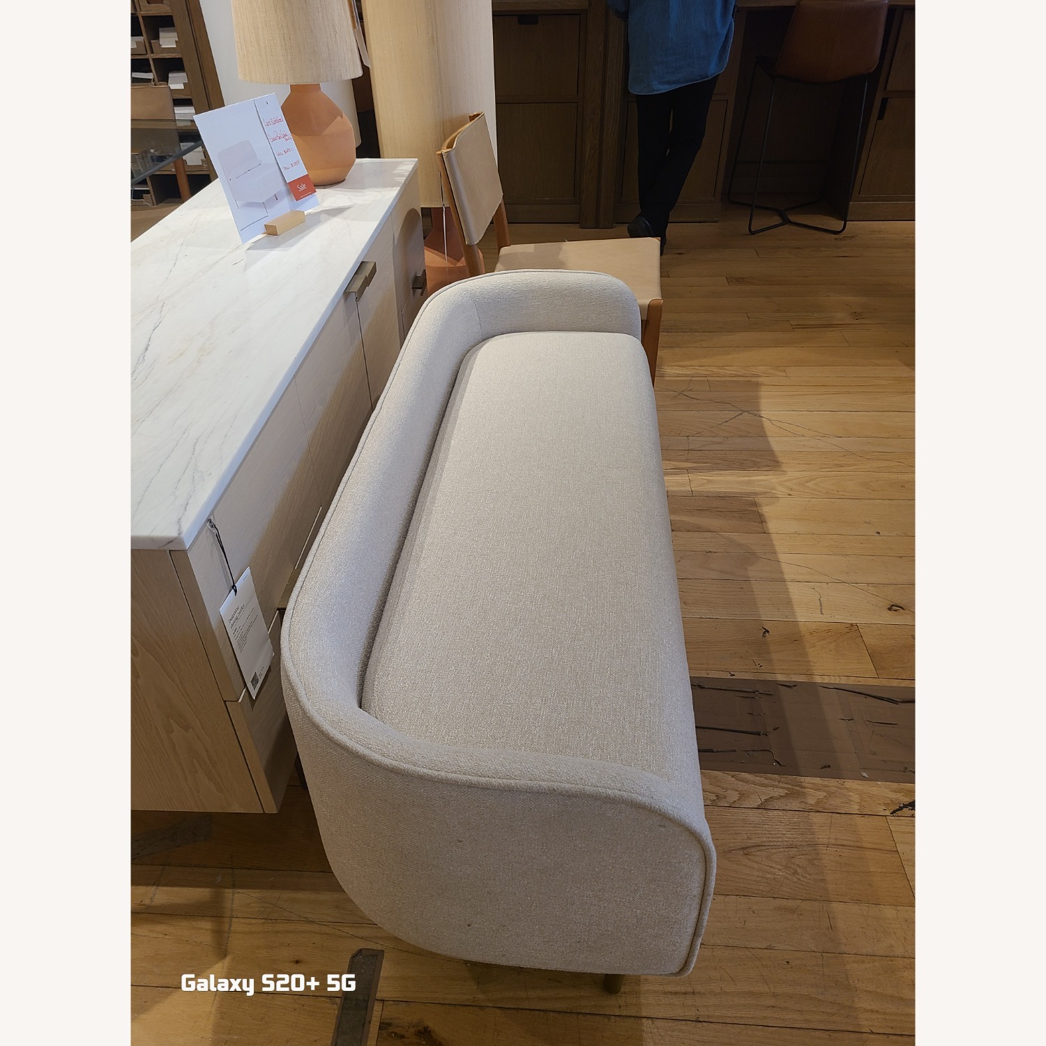 Celine Bench, Performance Chenille Tweed in Sand - image-3