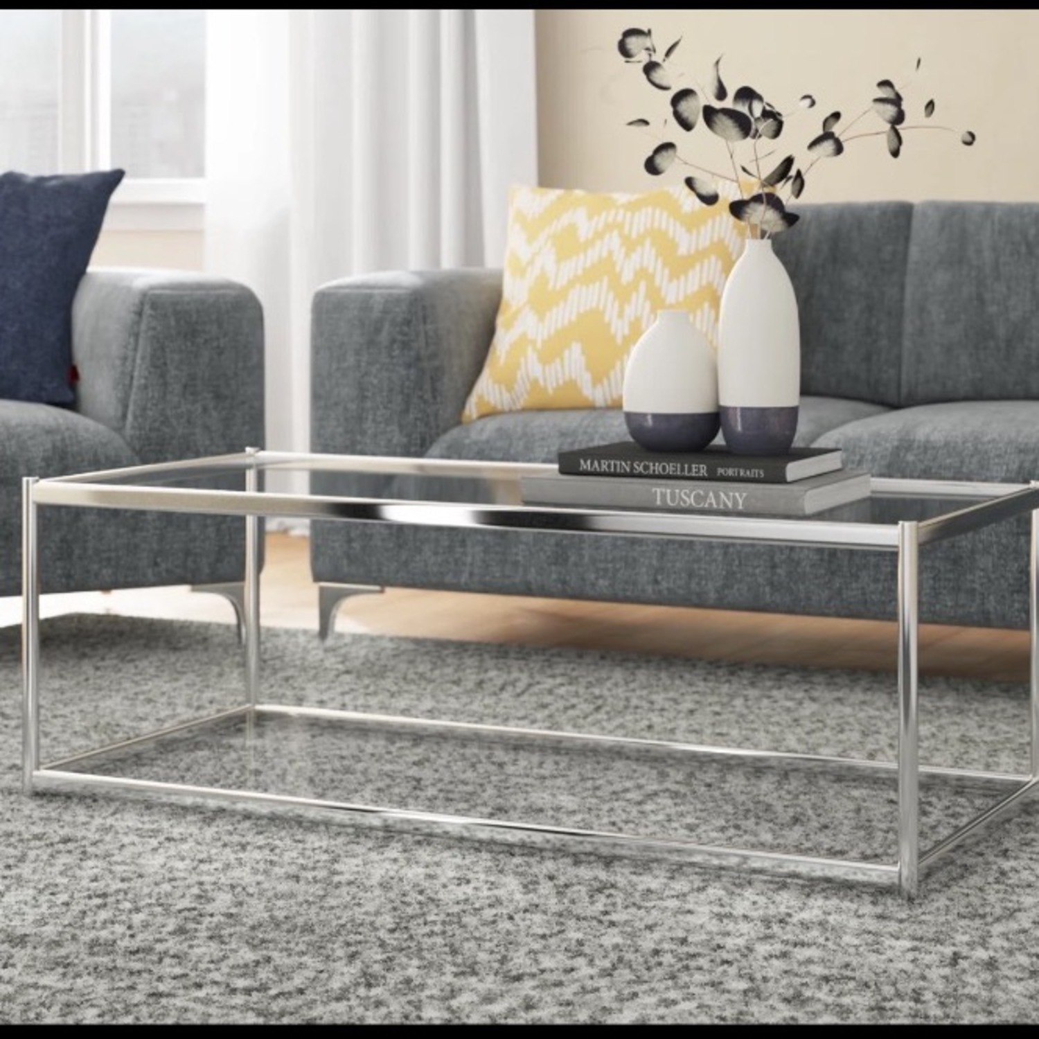 Ivy Bronx Havant Glass Top Coffee Table - image-1