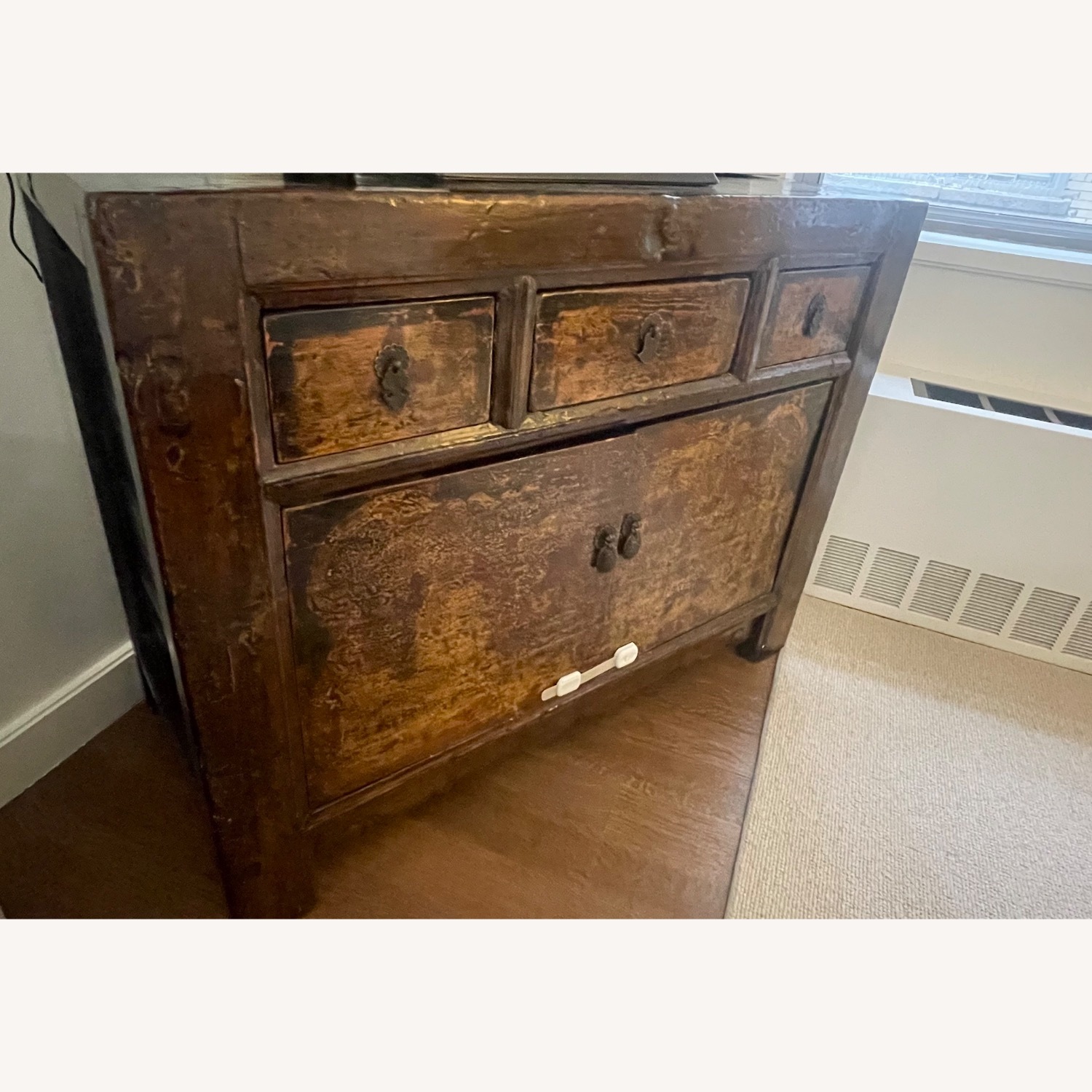Antique Dark Brown Credenza - image-3