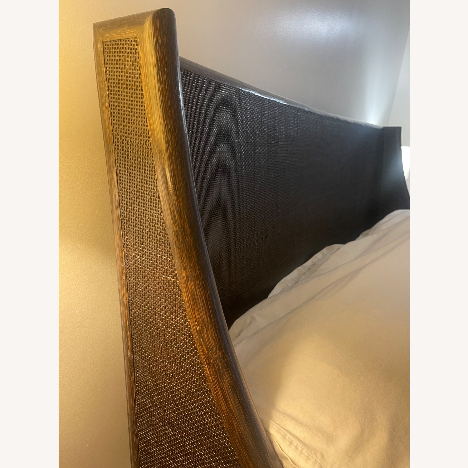 Dark Brown Wooden King Bed - image-6