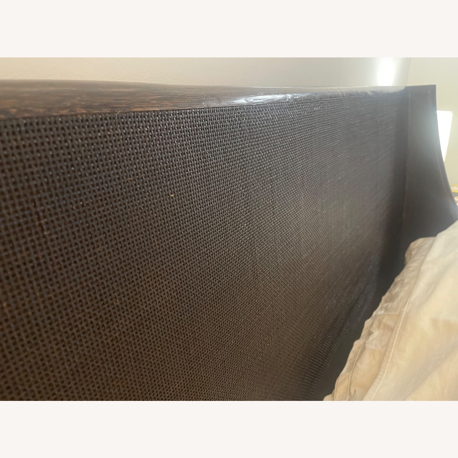 Dark Brown Wooden King Bed - image-5