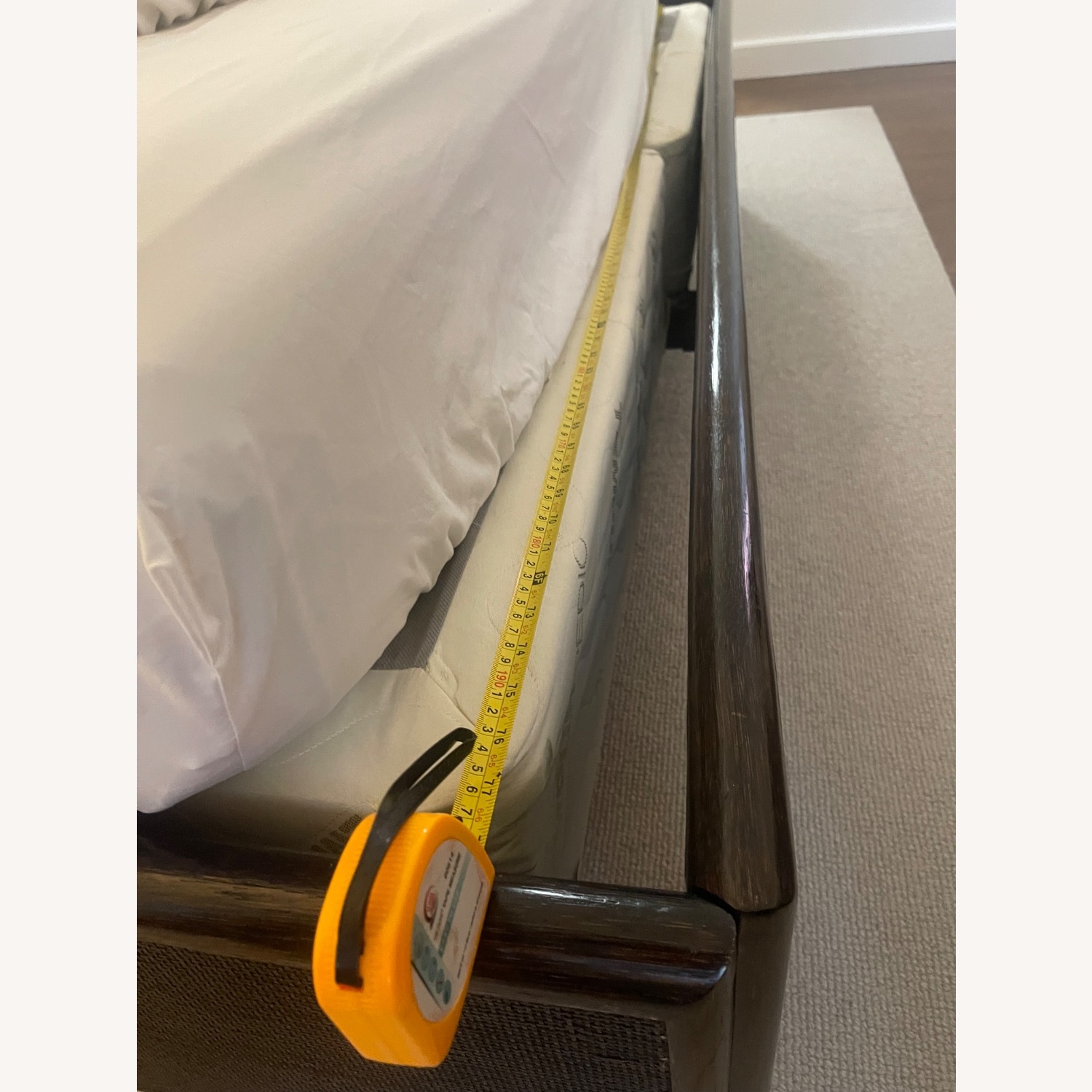 Dark Brown Wooden King Bed - image-9