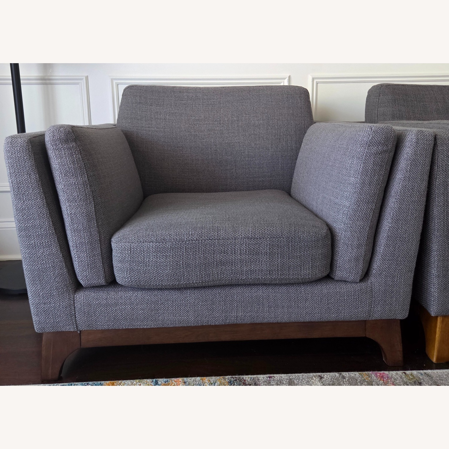 Article Ceni Pyrite Gray Armchair - Walnut - image-3