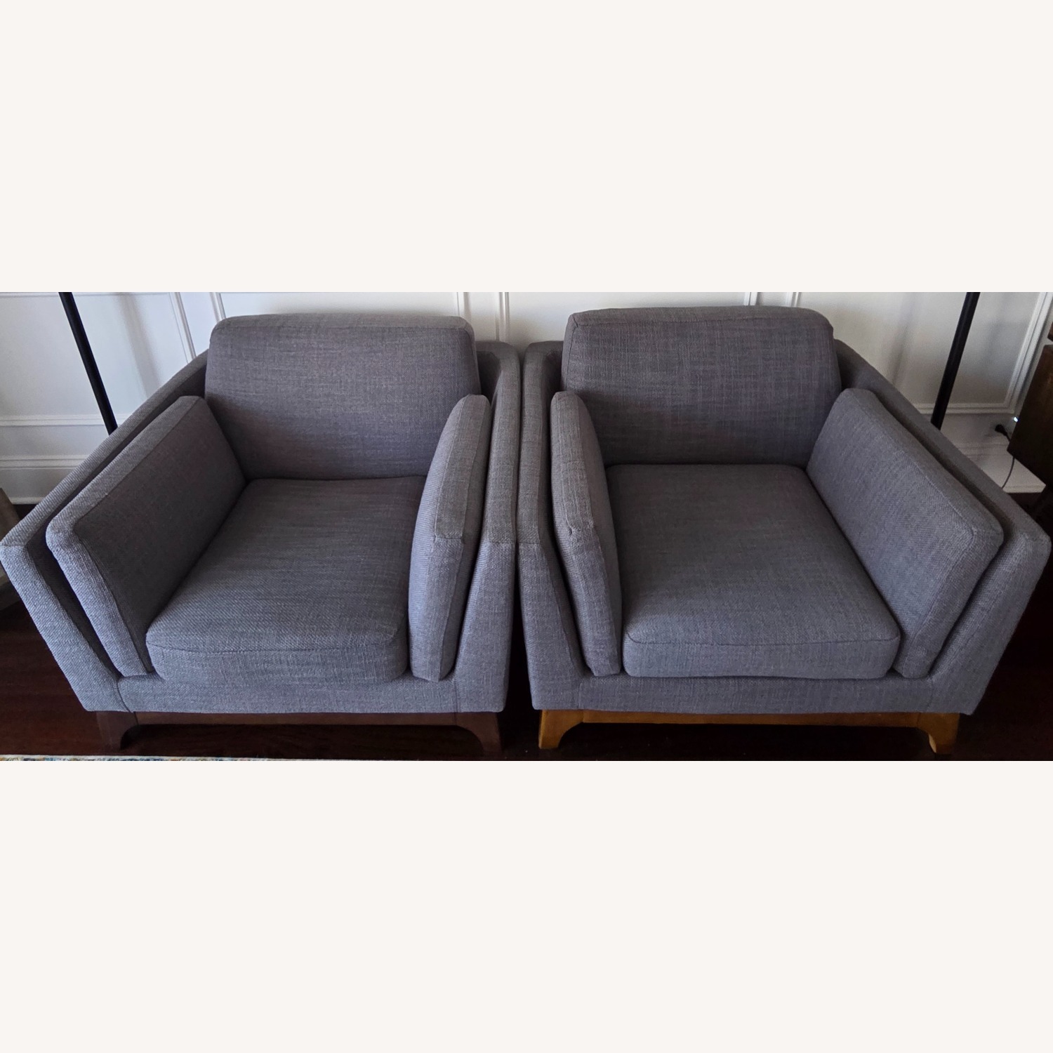 Article Ceni Pyrite Gray Armchair - Walnut - image-1