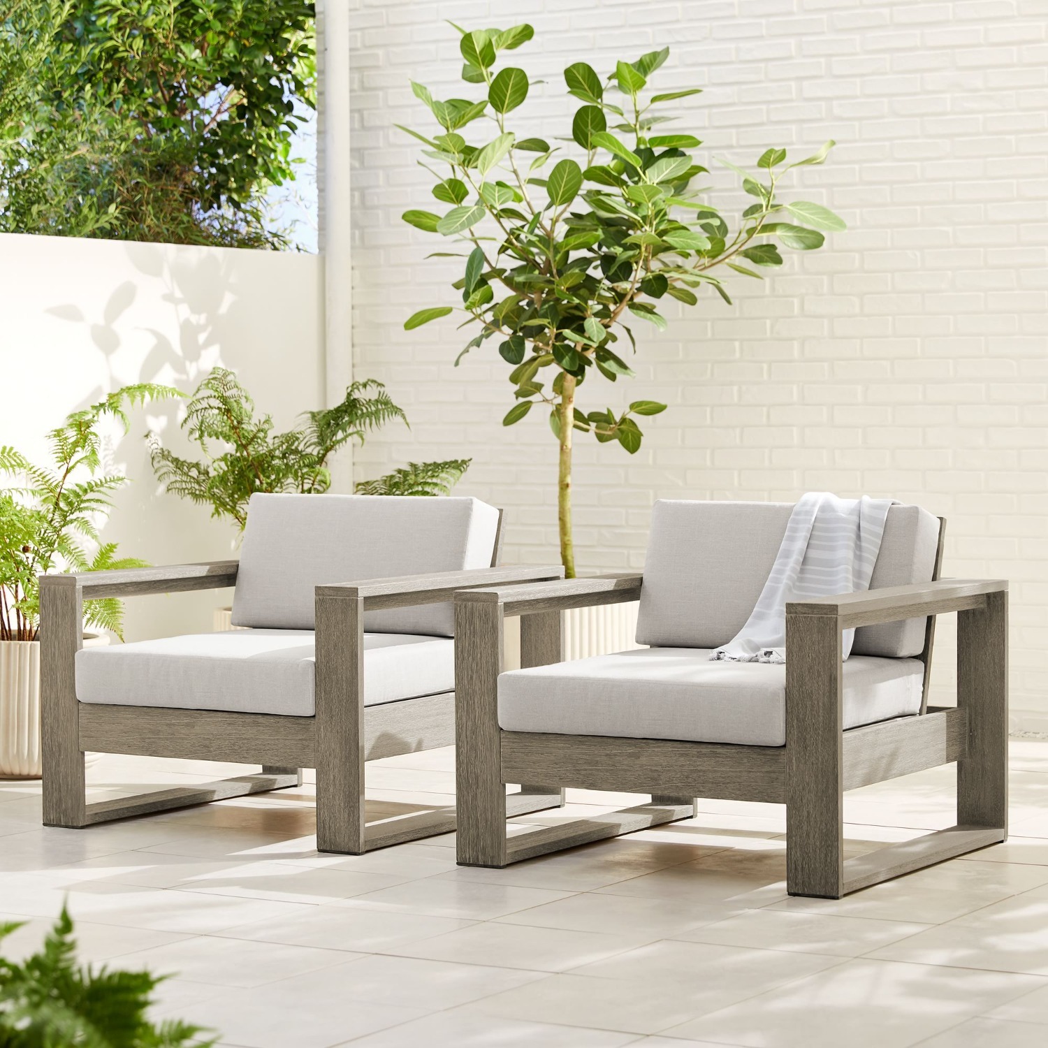 West Elm Portside Outdoor Lounge Chair - image-1