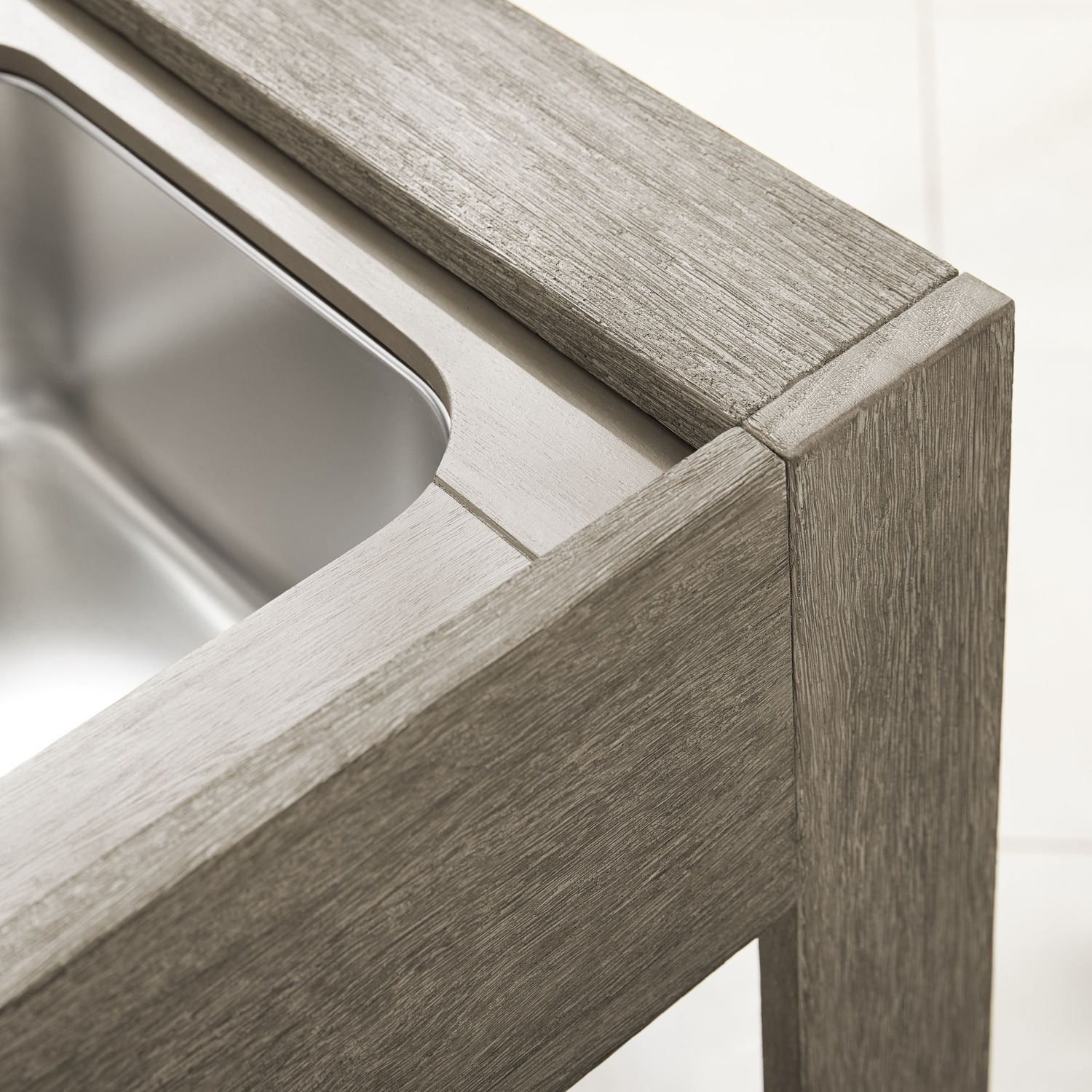 West Elm Portside Outdoor Bar Island W Ice Bucket - image-1