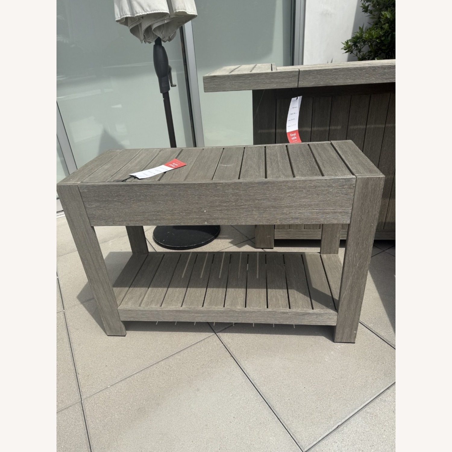 West Elm Portside Outdoor Bar Island W Ice Bucket - image-6