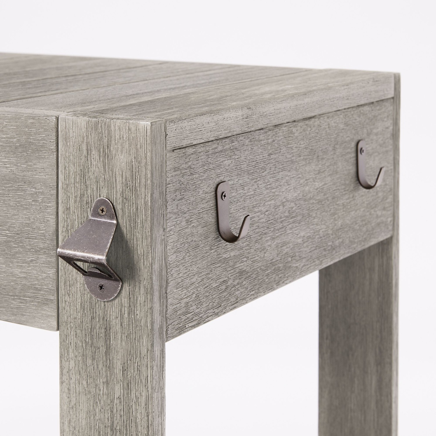 West Elm Portside Outdoor Bar Island W Ice Bucket - image-2