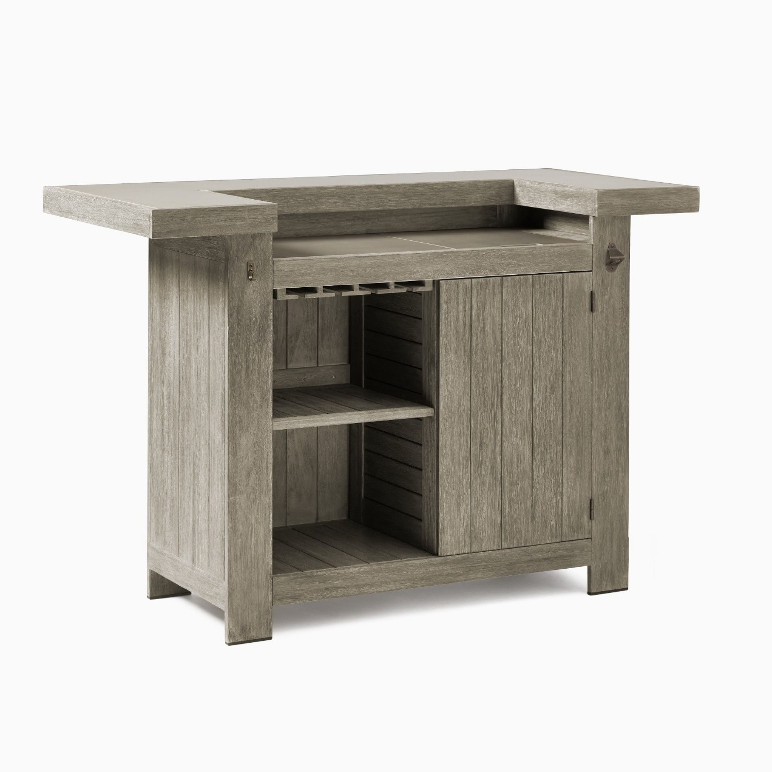 West Elm Portside Outdoor Grand Bar W Concrete Top - image-3