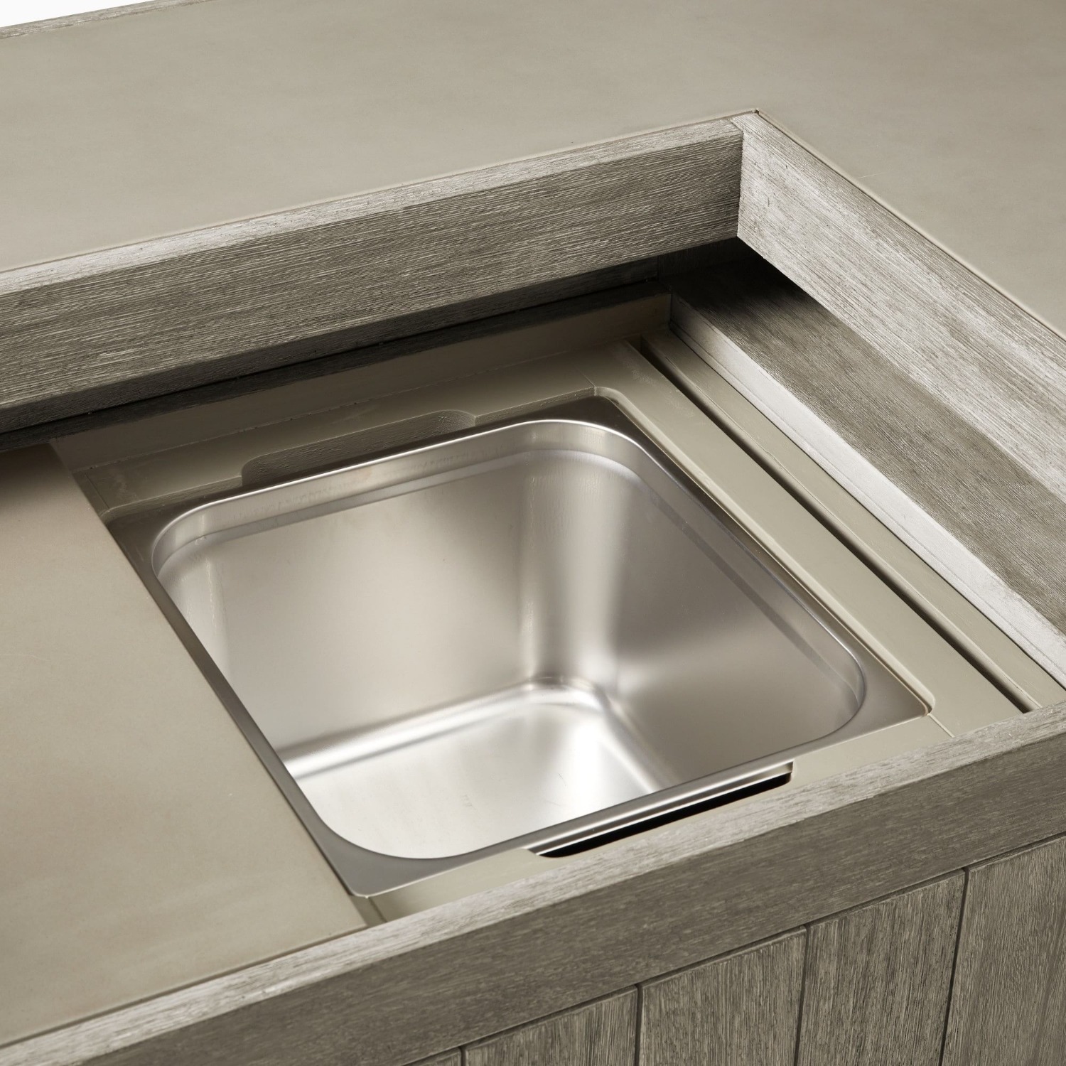 West Elm Portside Outdoor Grand Bar W Concrete Top - image-2