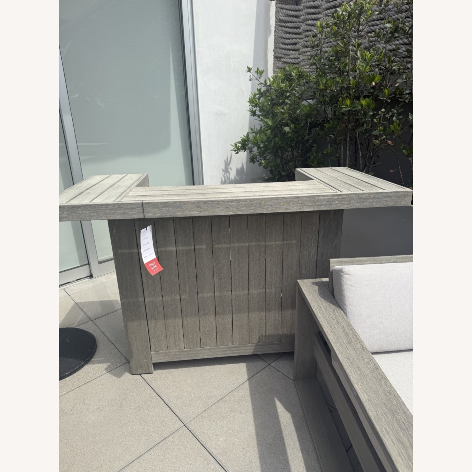 West Elm Portside Outdoor Grand Bar W Concrete Top - image-5