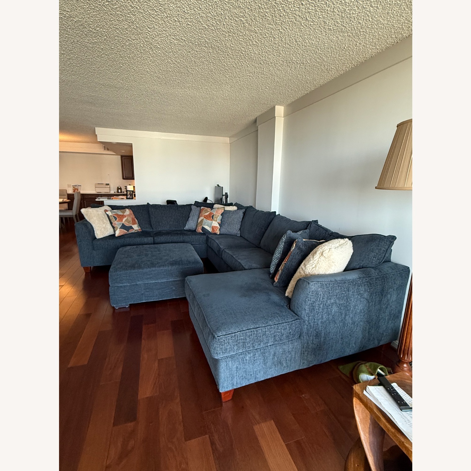 Bob's Cottage Chic Sectional with Storage Ottoman - image-2