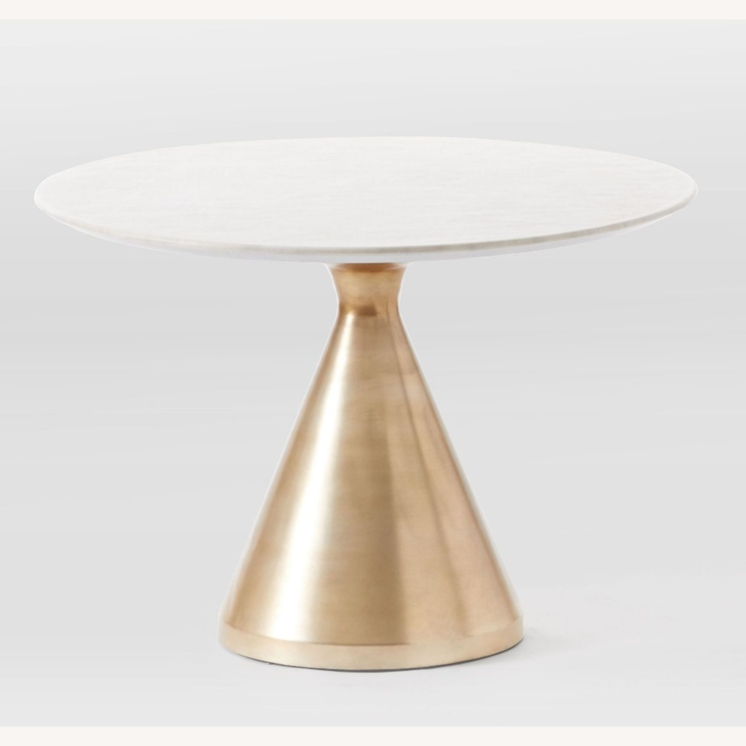 West Elm Silhouette Pedestal Marble Round Dining Table  - image-3
