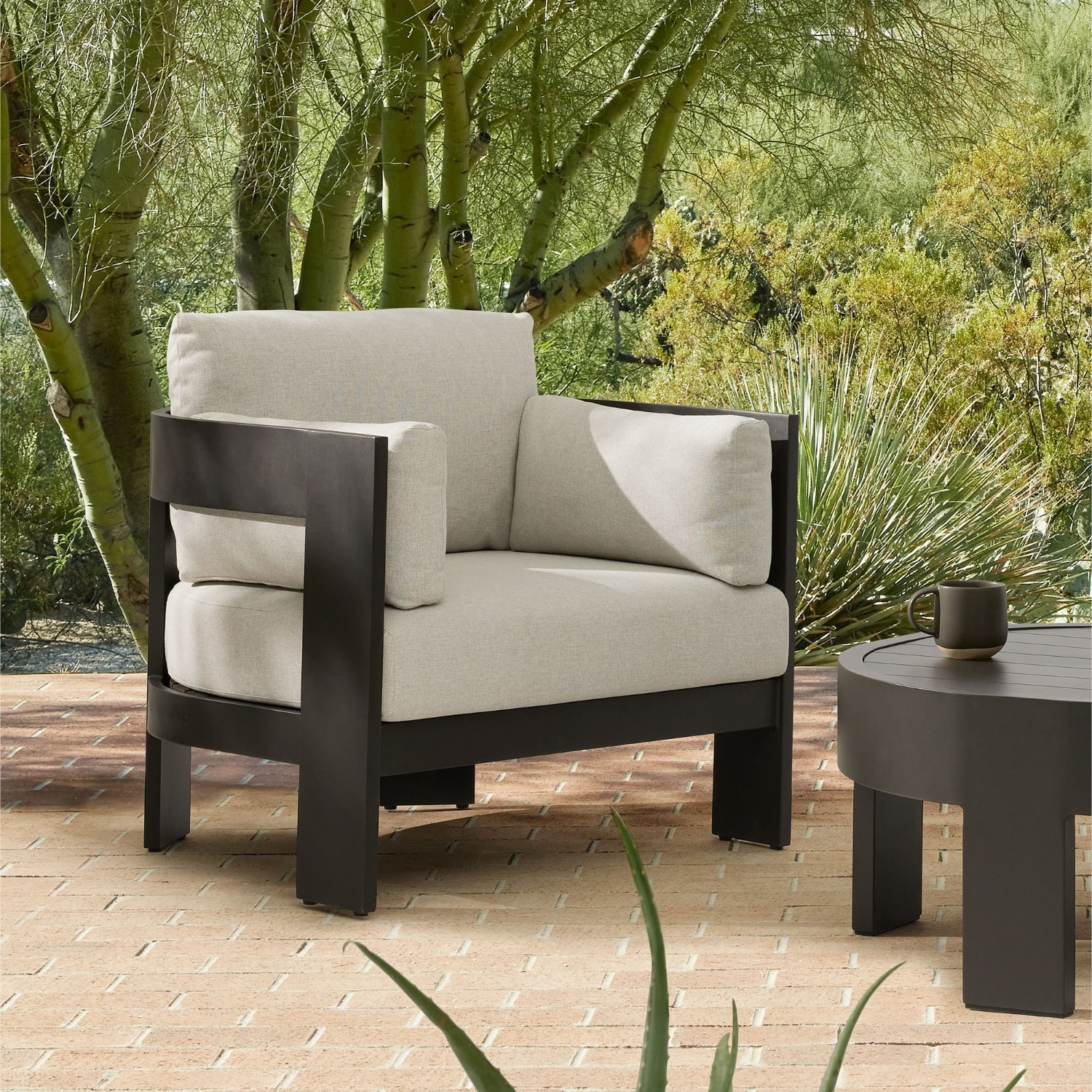 West Elm Caldera Aluminum Outdoor Lounge Chair - image-5