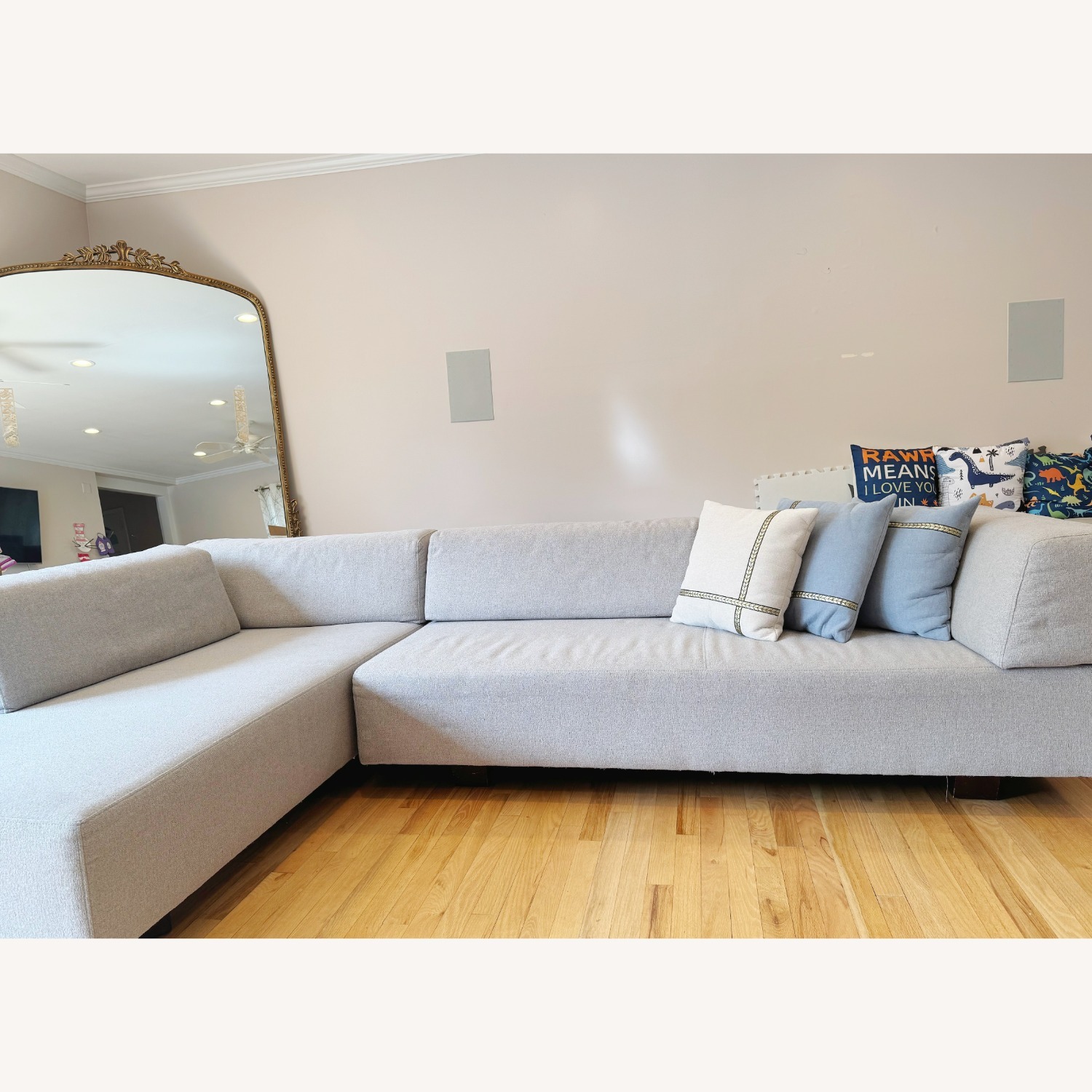 3-Piece Sectional Chaise with Removable Backrests - image-1