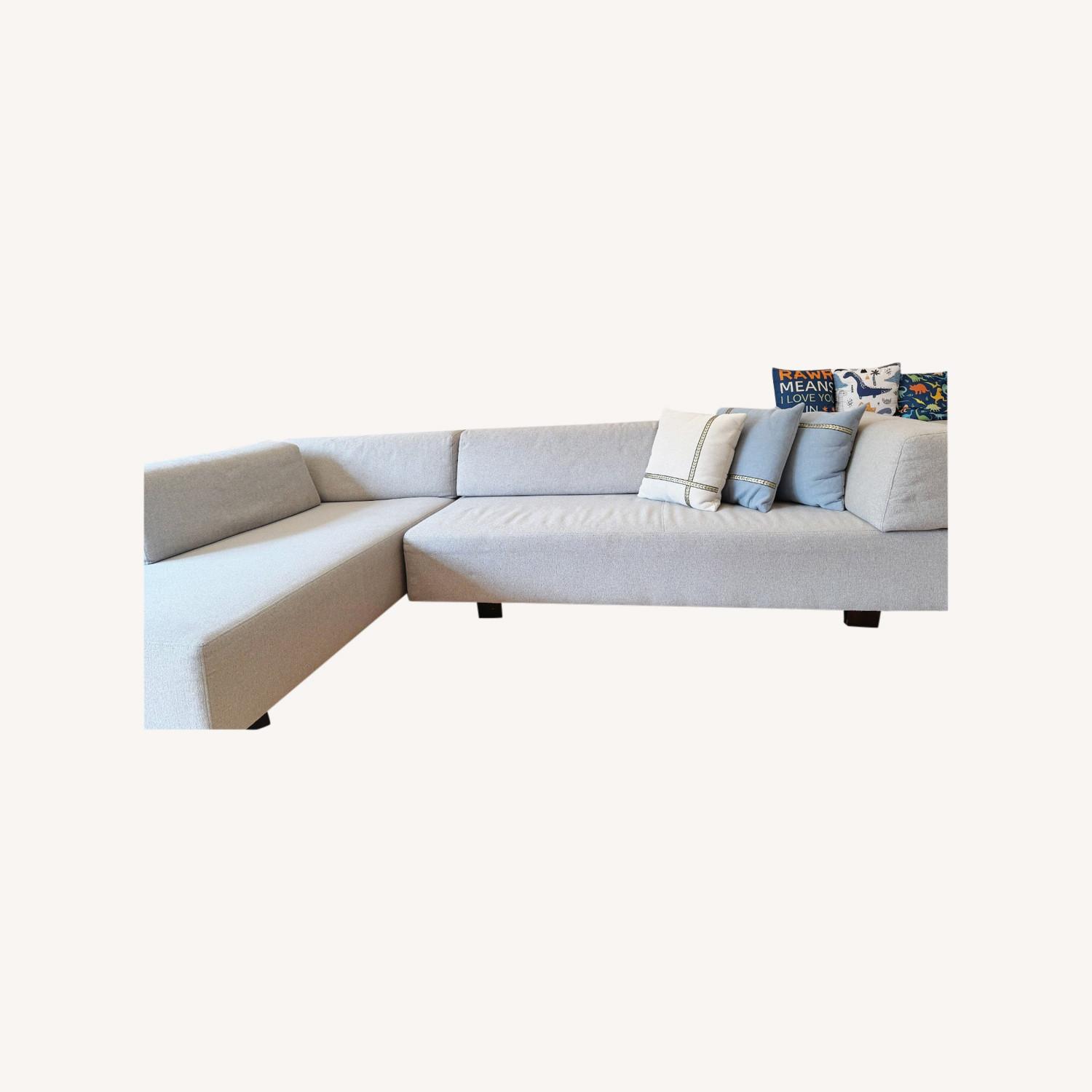 3-Piece Sectional Chaise with Removable Backrests - image-0
