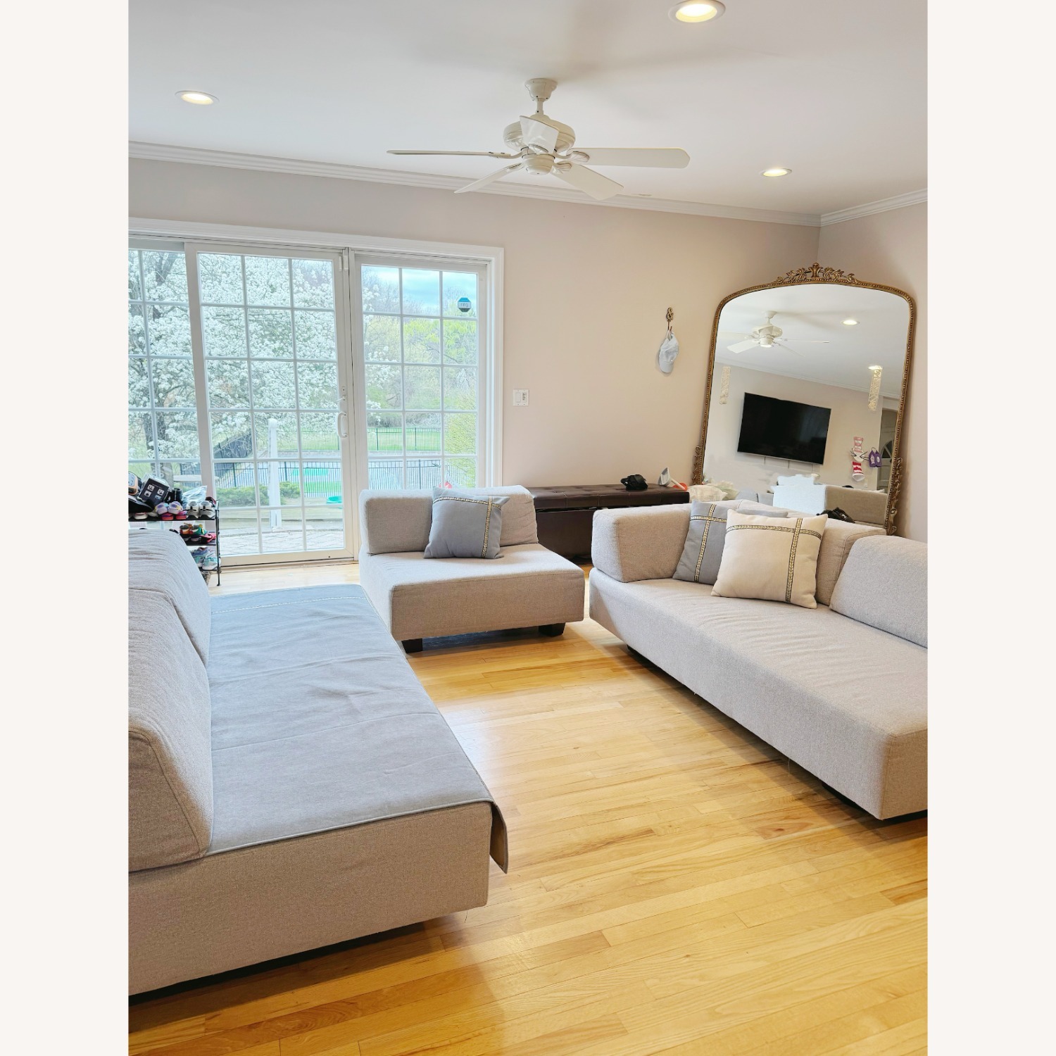 3-Piece Sectional Chaise with Removable Backrests - image-2