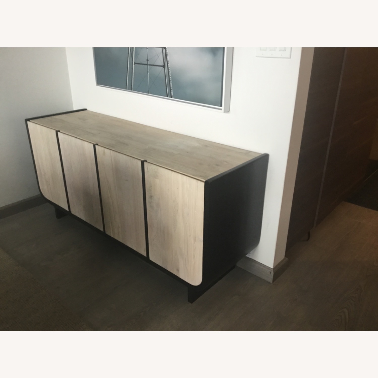 Sion 61" White-Washed Teak Wood Credenza - image-2