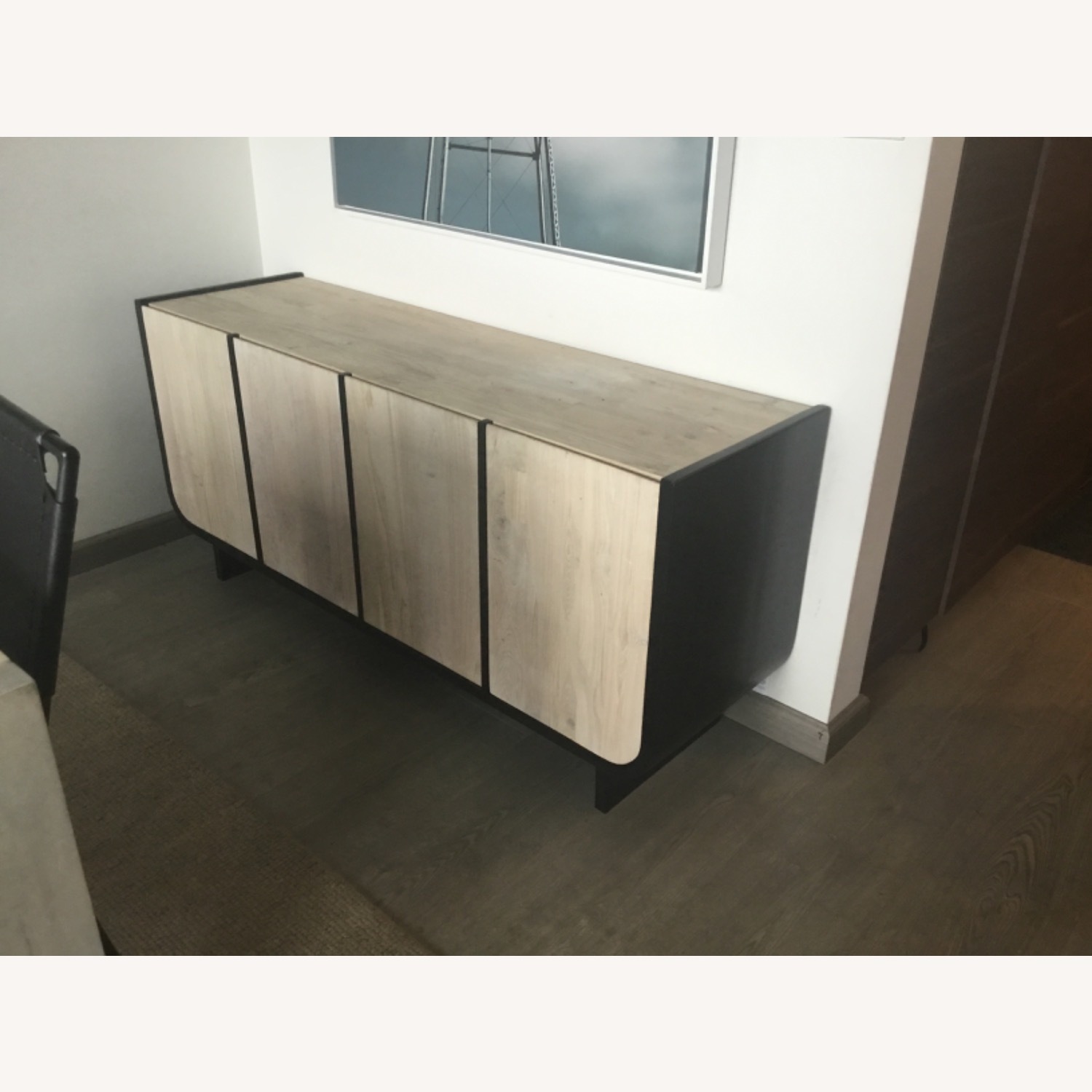 Sion 61" White-Washed Teak Wood Credenza - image-1