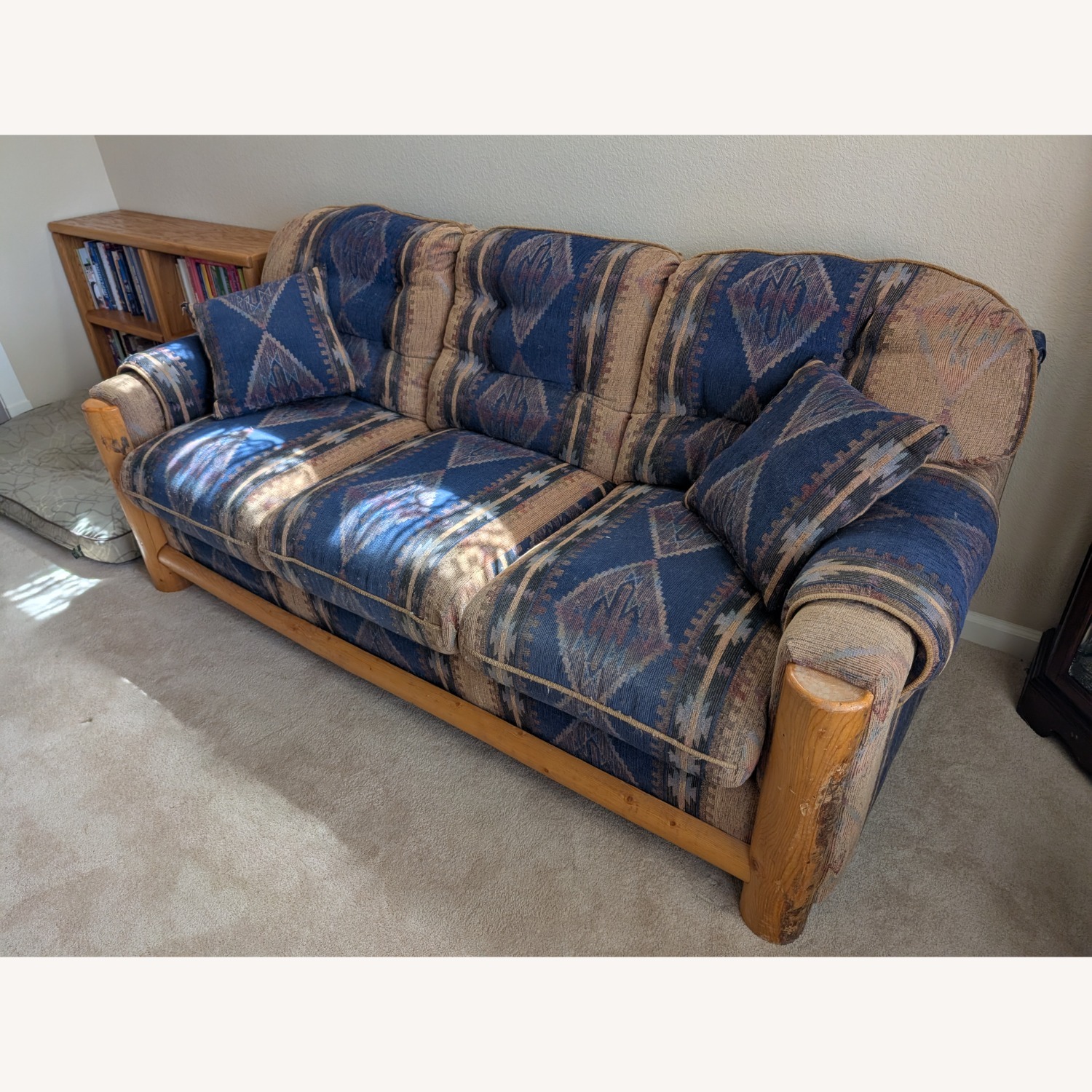 Blue Queen Size Sleeper Sofa - image-2