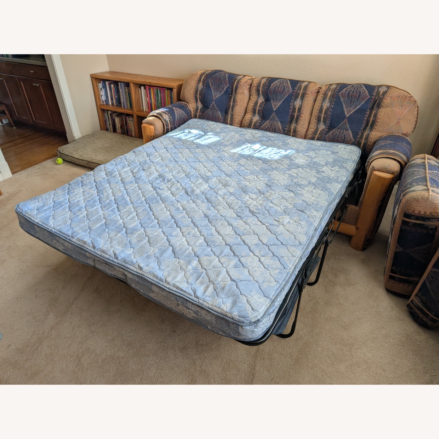 Blue Queen Size Sleeper Sofa - image-4