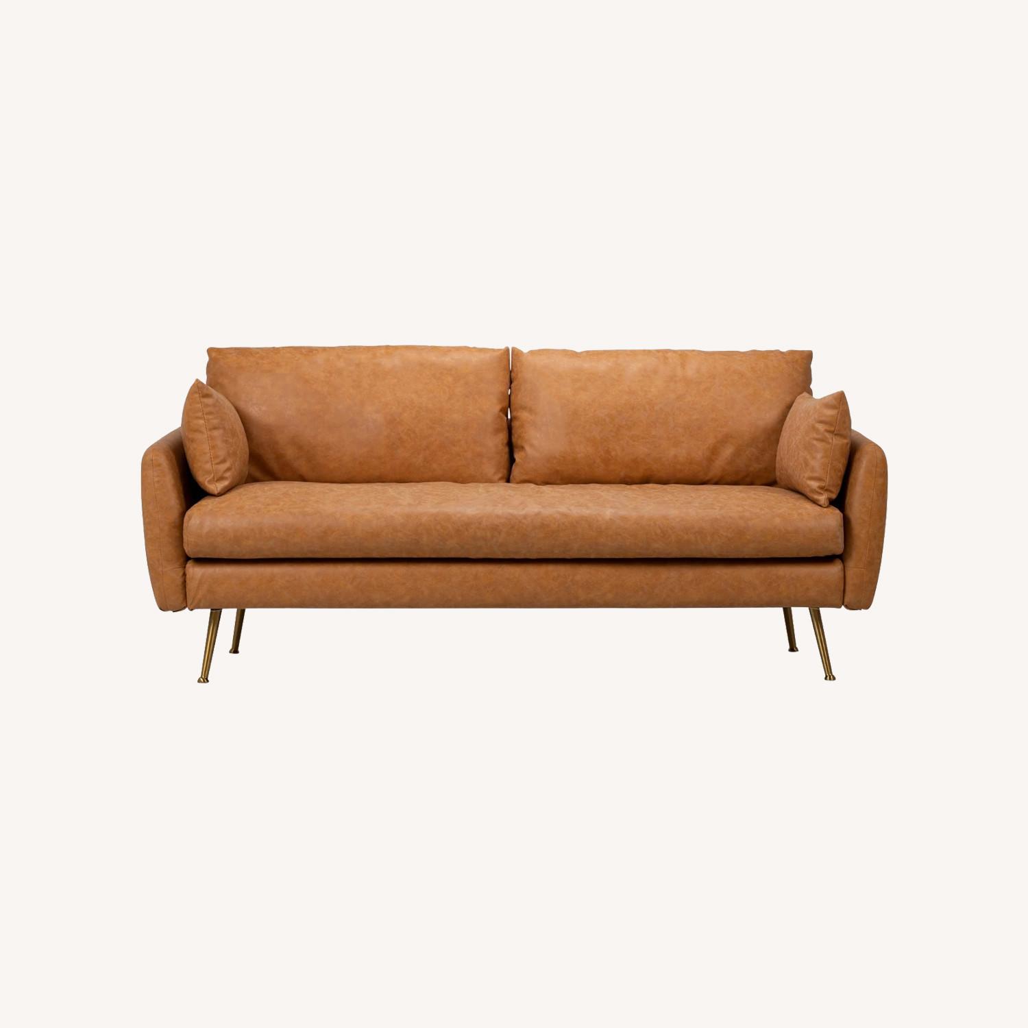 Albany Park Faux Leather Mid-Century Modern - image-0