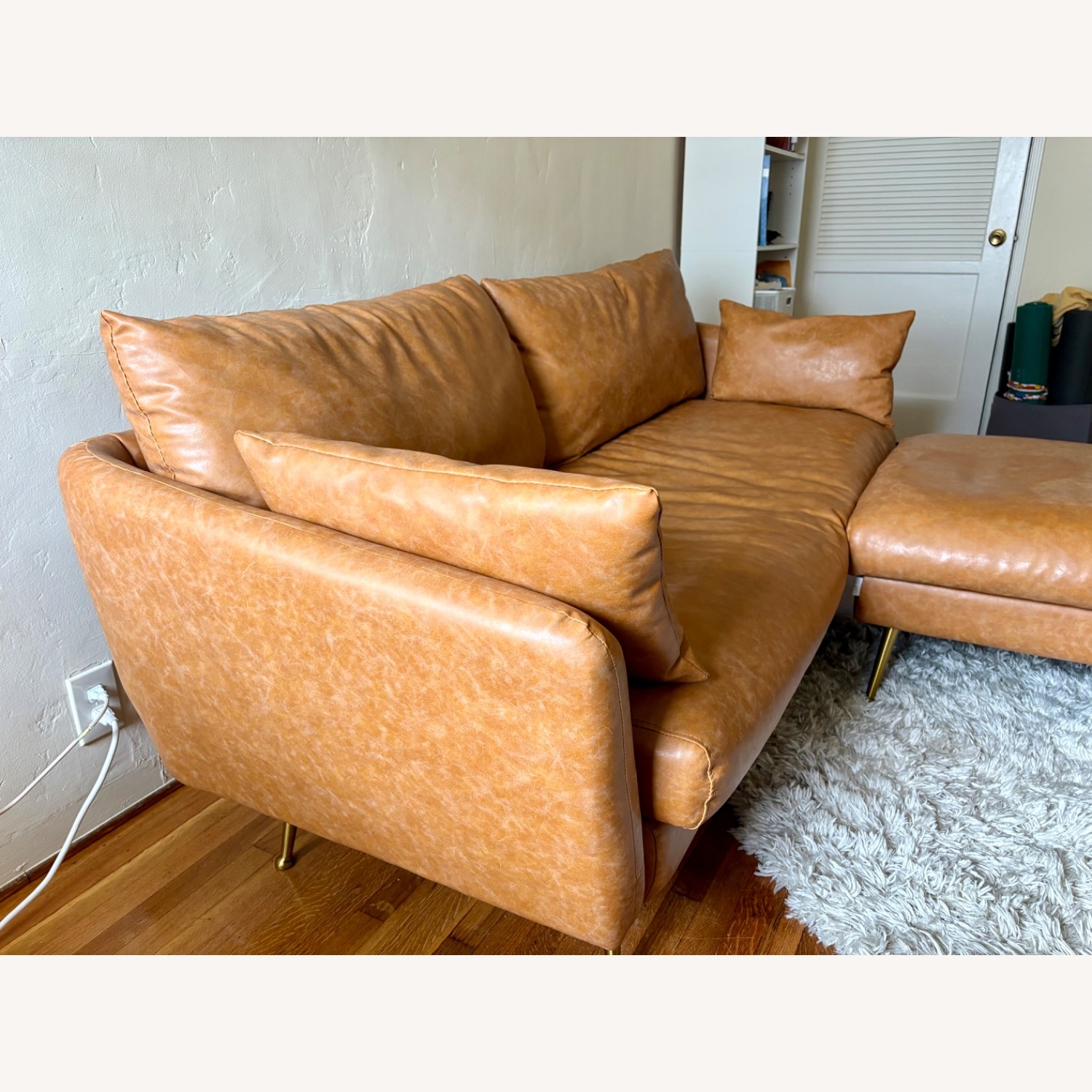 Albany Park Faux Leather Mid-Century Modern - image-5