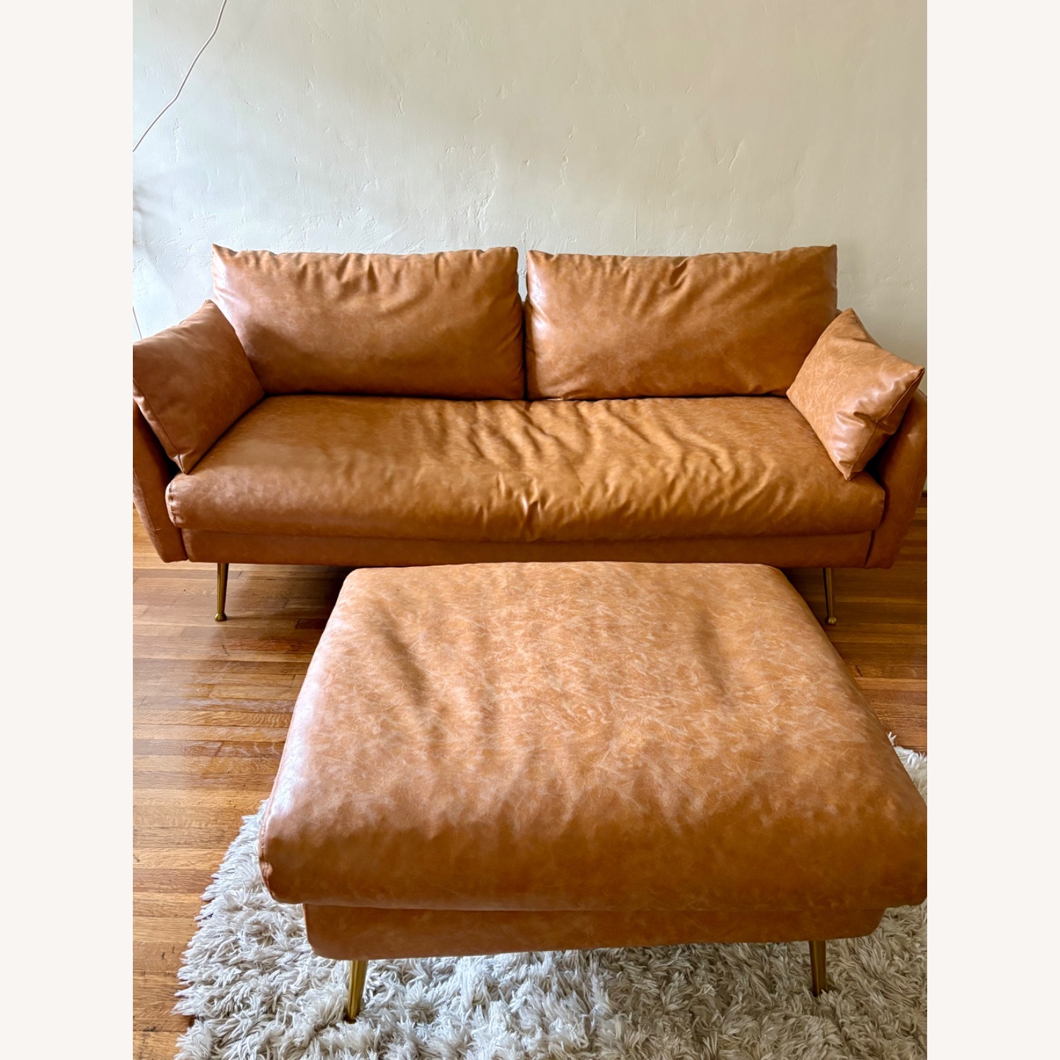 Albany Park Faux Leather Mid-Century Modern - image-1