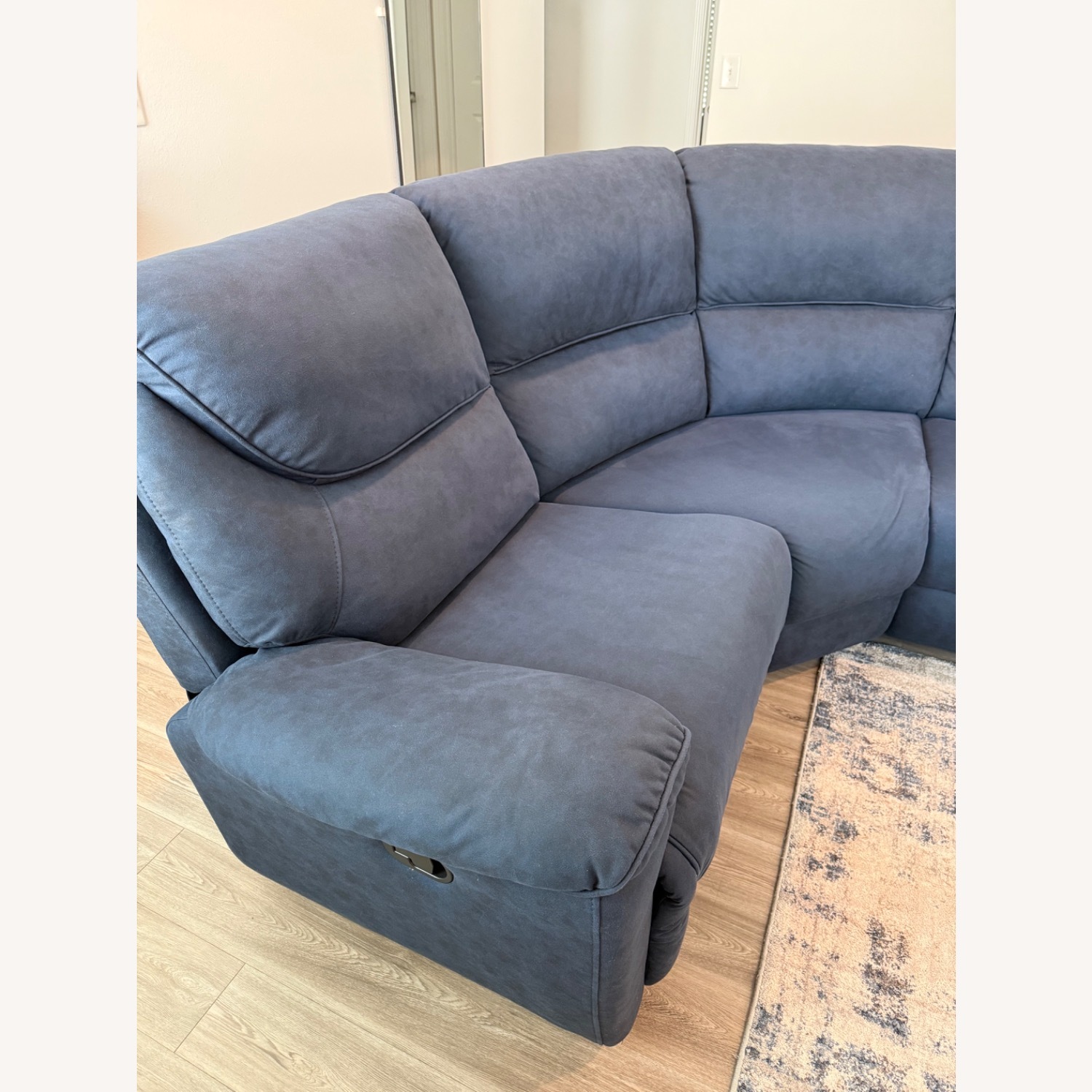 Rooms To Go South Brook Couch Sectional Blue - image-4