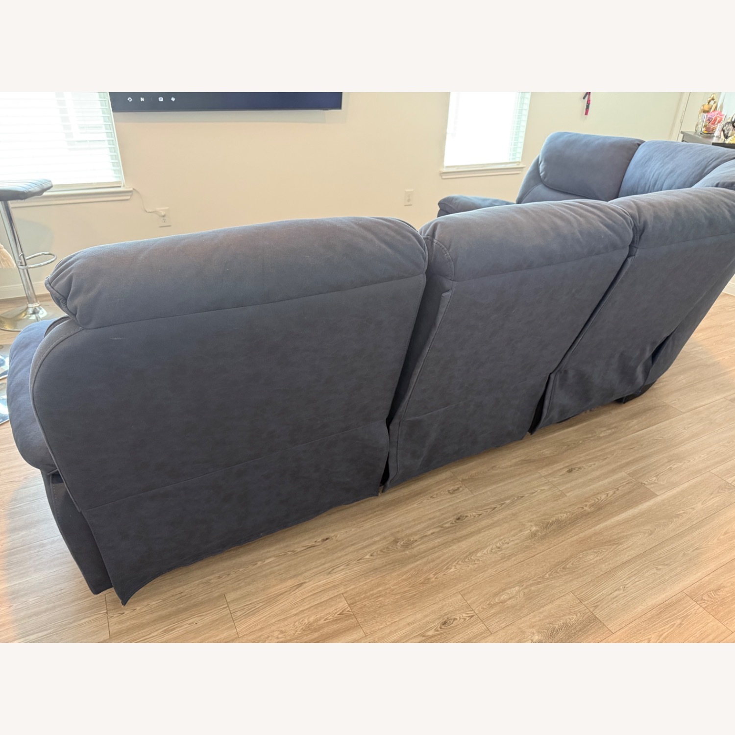 Rooms To Go South Brook Couch Sectional Blue - image-6