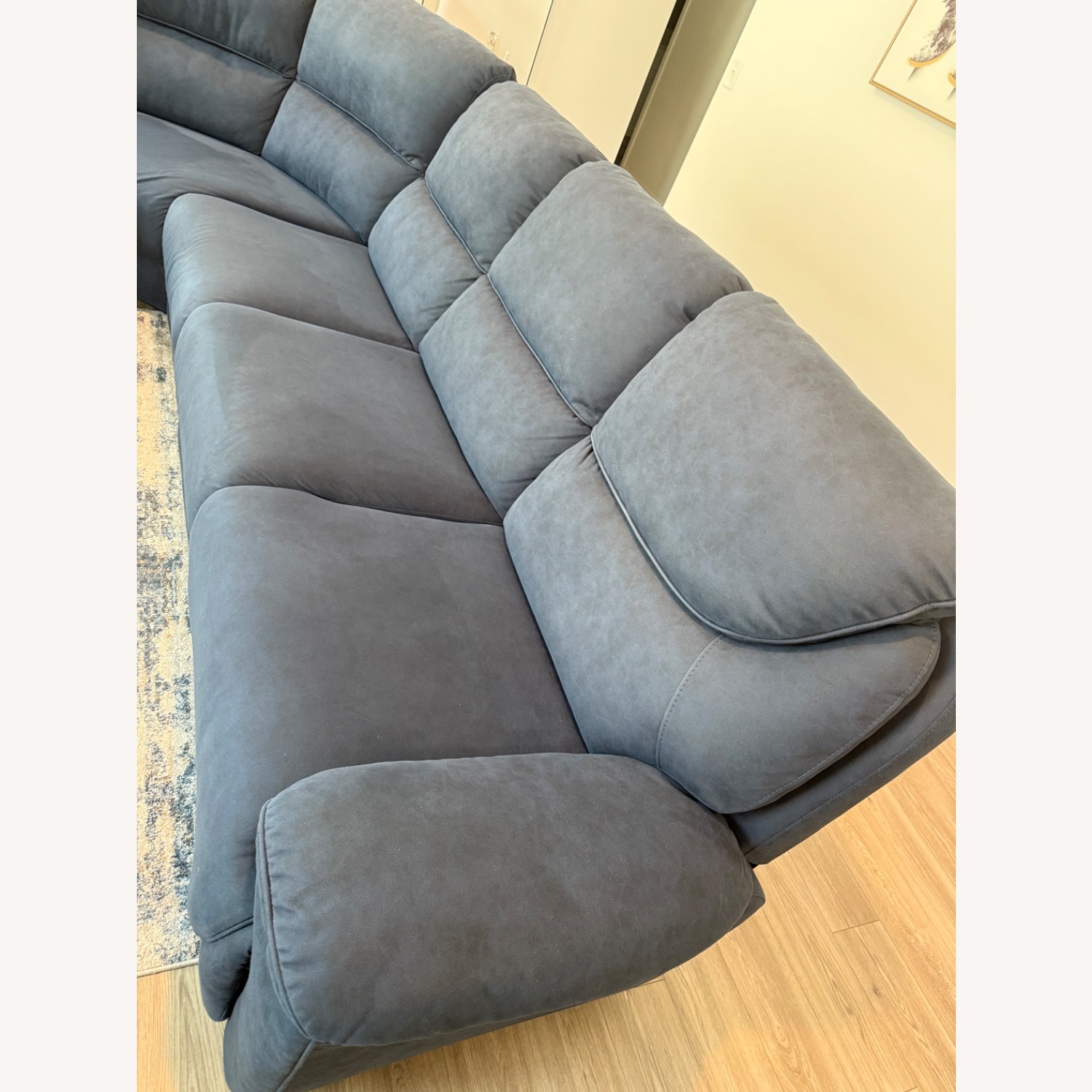 Rooms To Go South Brook Couch Sectional Blue - image-9