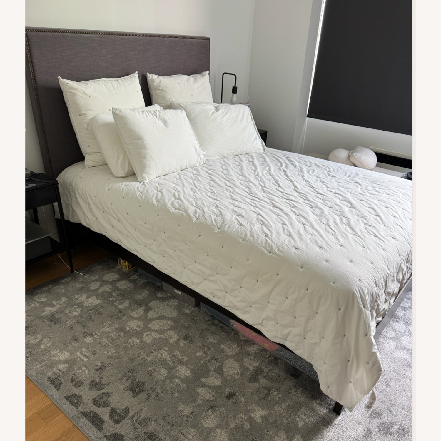 West Elm Queen Headboard & Bedframe - image-1
