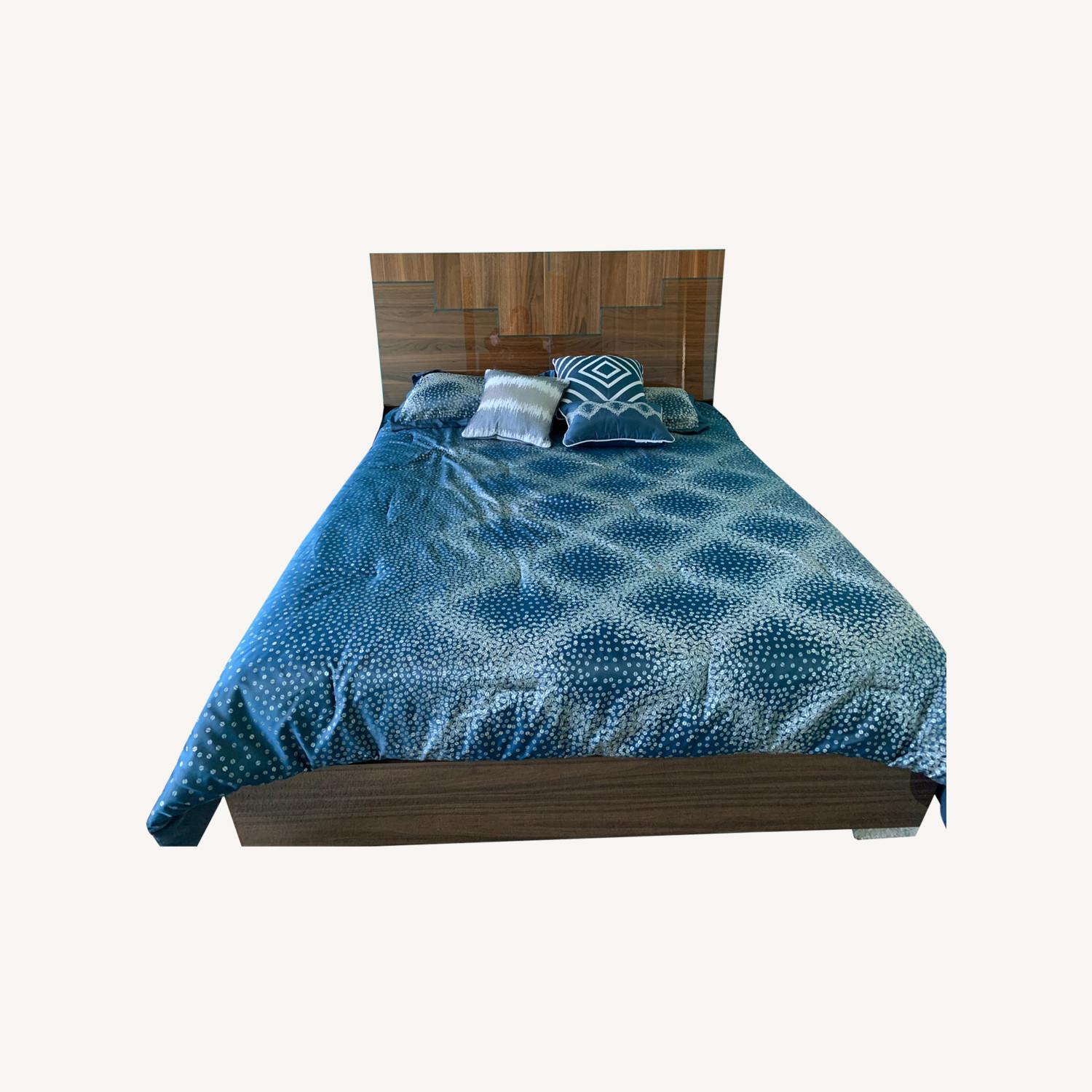 Art Deco Queen Bed Frame - image-0