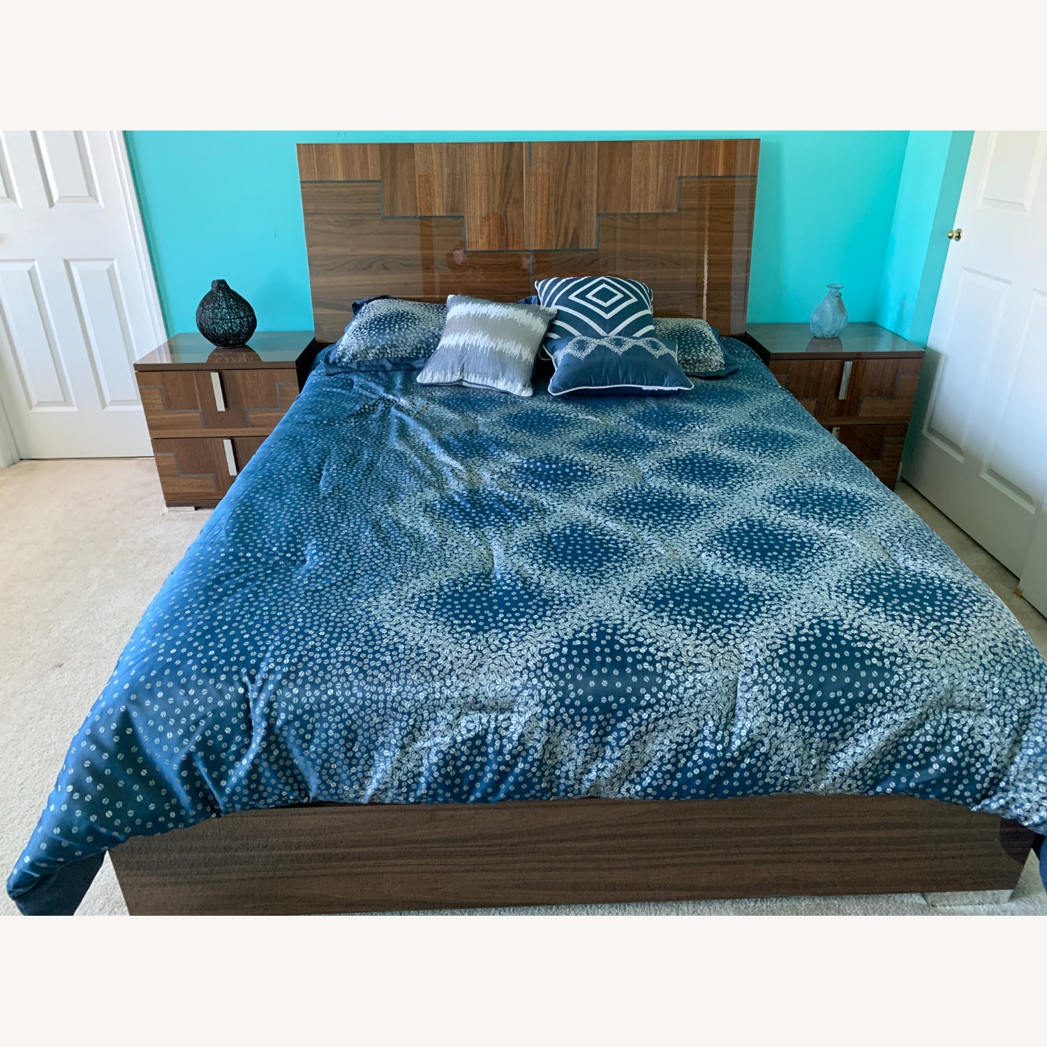 Art Deco Queen Bed Frame - image-1