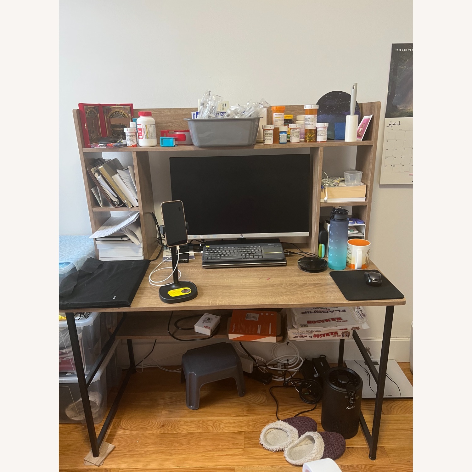 Wayfair Desk with Shelves - image-0